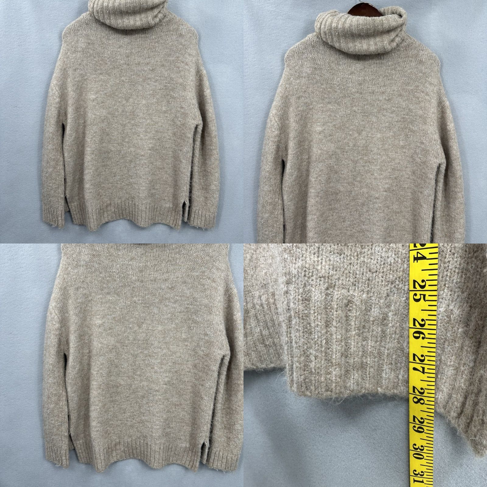 Citizen Modern Citizen Sweater Womens Small Oversized Knit Beige Crew Neck Long Sleeve Quiet Luxury Size S / US 4 / IT 40 - 8 Thumbnail