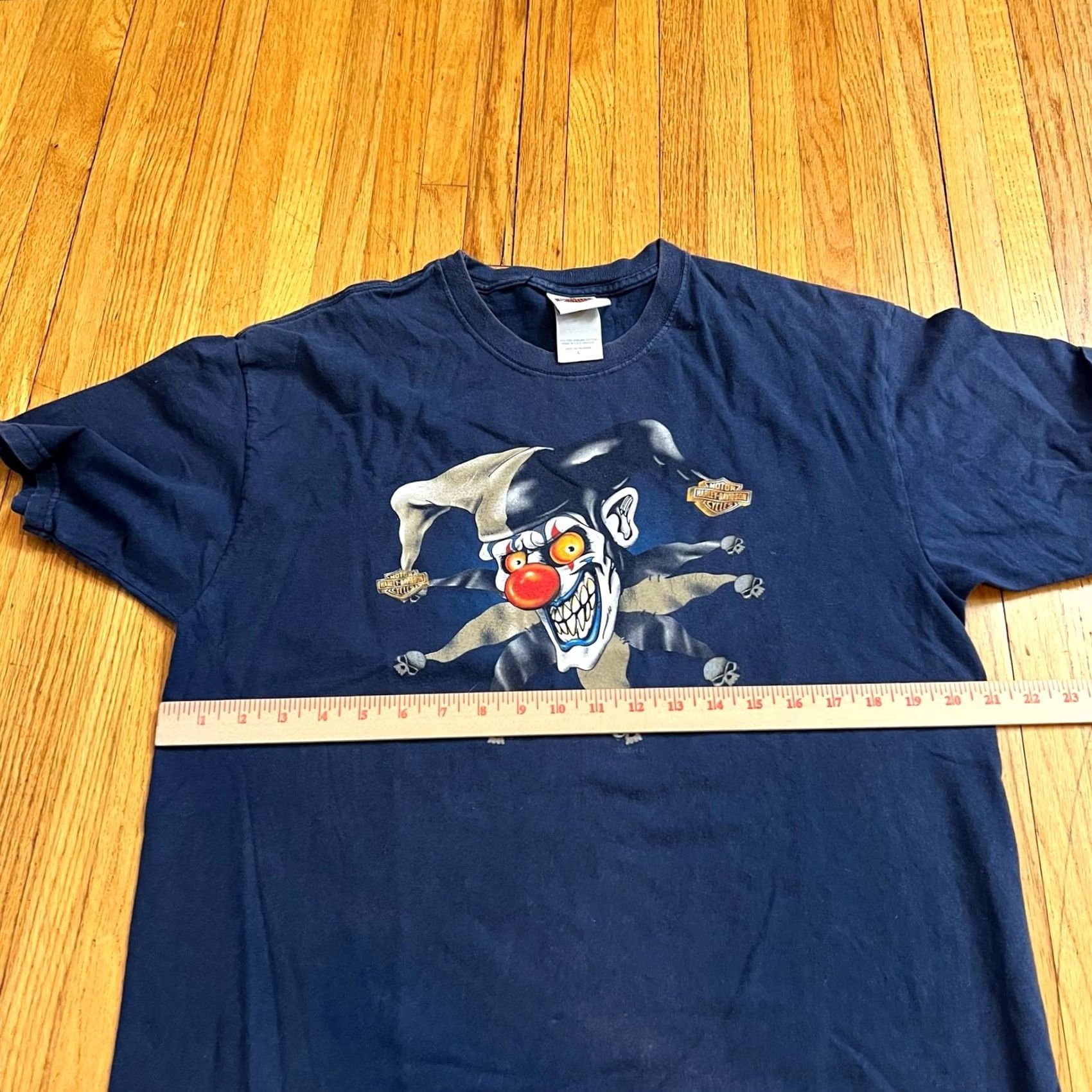 Harley Davidson Harley-Davidson Shirt Mens Large Blue USA Made St. Croix Wisconsin Jester L Tshirt Size US L / EU 52-54 / 3 - 6 Thumbnail