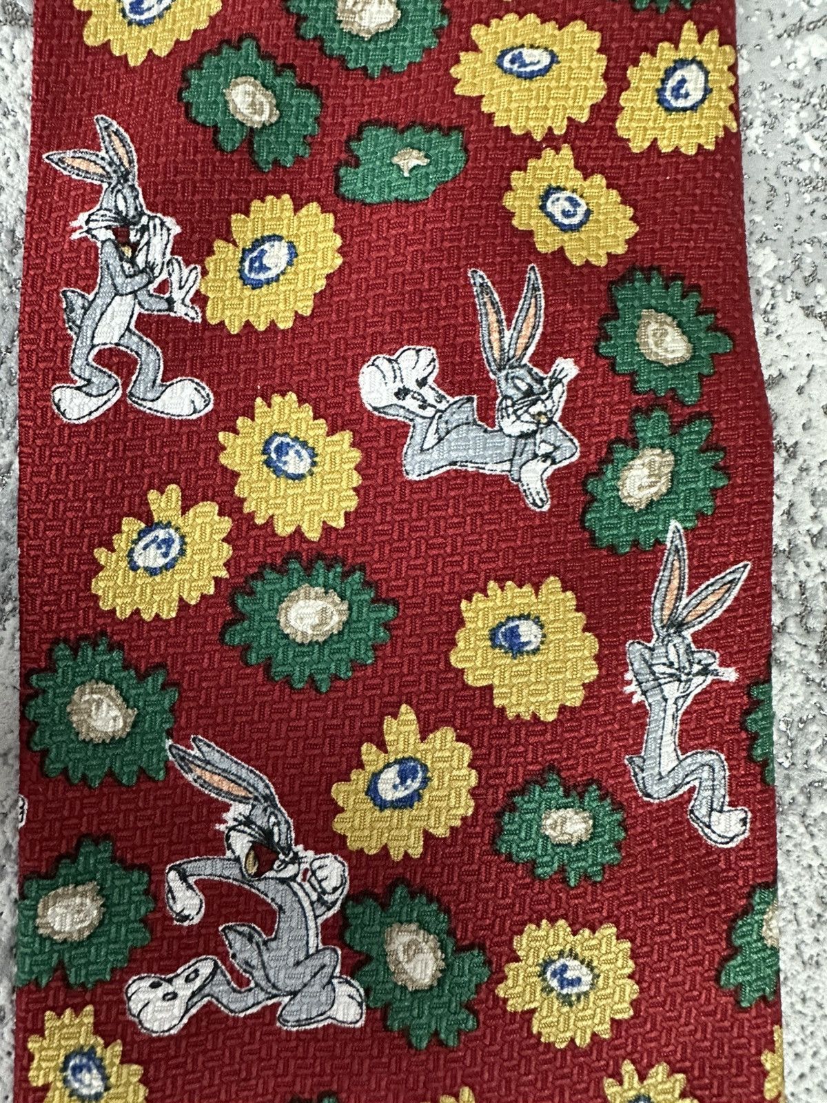 Cartoon Network Looney Tunes 1995 Warner Bros Vintage Tie Floral Size ONE SIZE - 2 Thumbnail