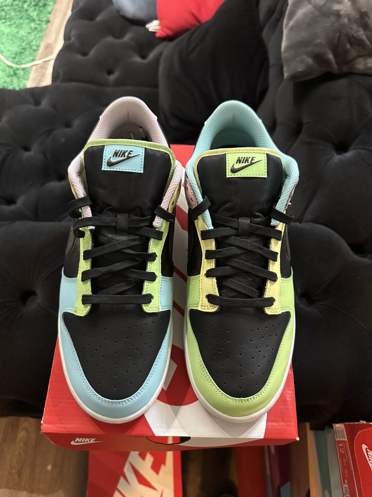 Nike Nike Dunk Low Free 99 Black Multicolor DH0952-001 Sz 12 Used Size US 12 / EU 45 - 3 Thumbnail