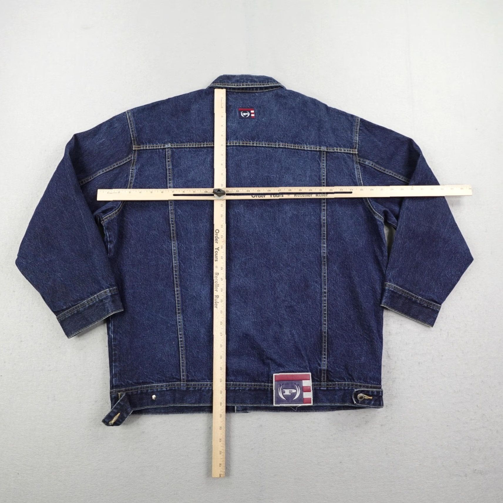 Phat Farm VINTAGE Phat Farm Jacket Mens XL Denim Truckers / Trucker Blue Button Up Hip Hop Y2K Size US 36 / EU 52 - 7 Thumbnail