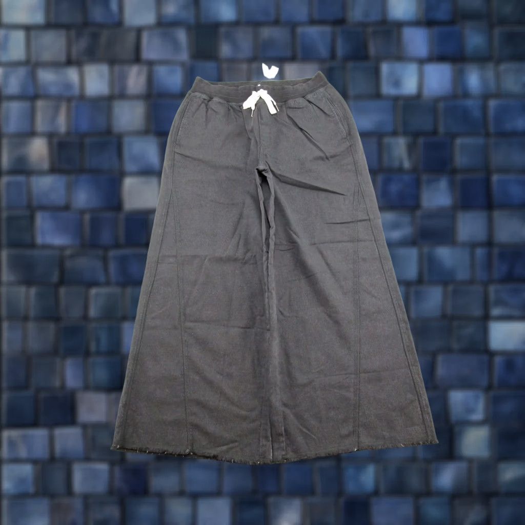 Vintage Aerie Wide Leg Sweatpants Womens L Black Pull On Lounge Athleisure NEW Size 36" / US 14 / IT 50 - 1 Thumbnail