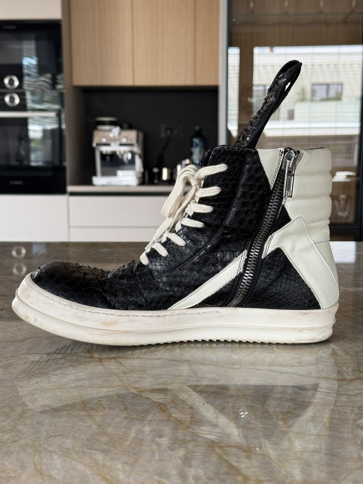 Rick Owens Natural Python Rick Owens Geobasket Size US 11 / EU 44 - 6 Thumbnail