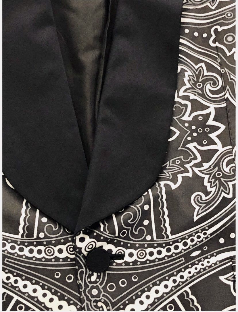 Gucci Gucci x Tom Ford 🇮🇹 black/white tattoo shawl dinner jacket 48 Size 38R - 6 Thumbnail