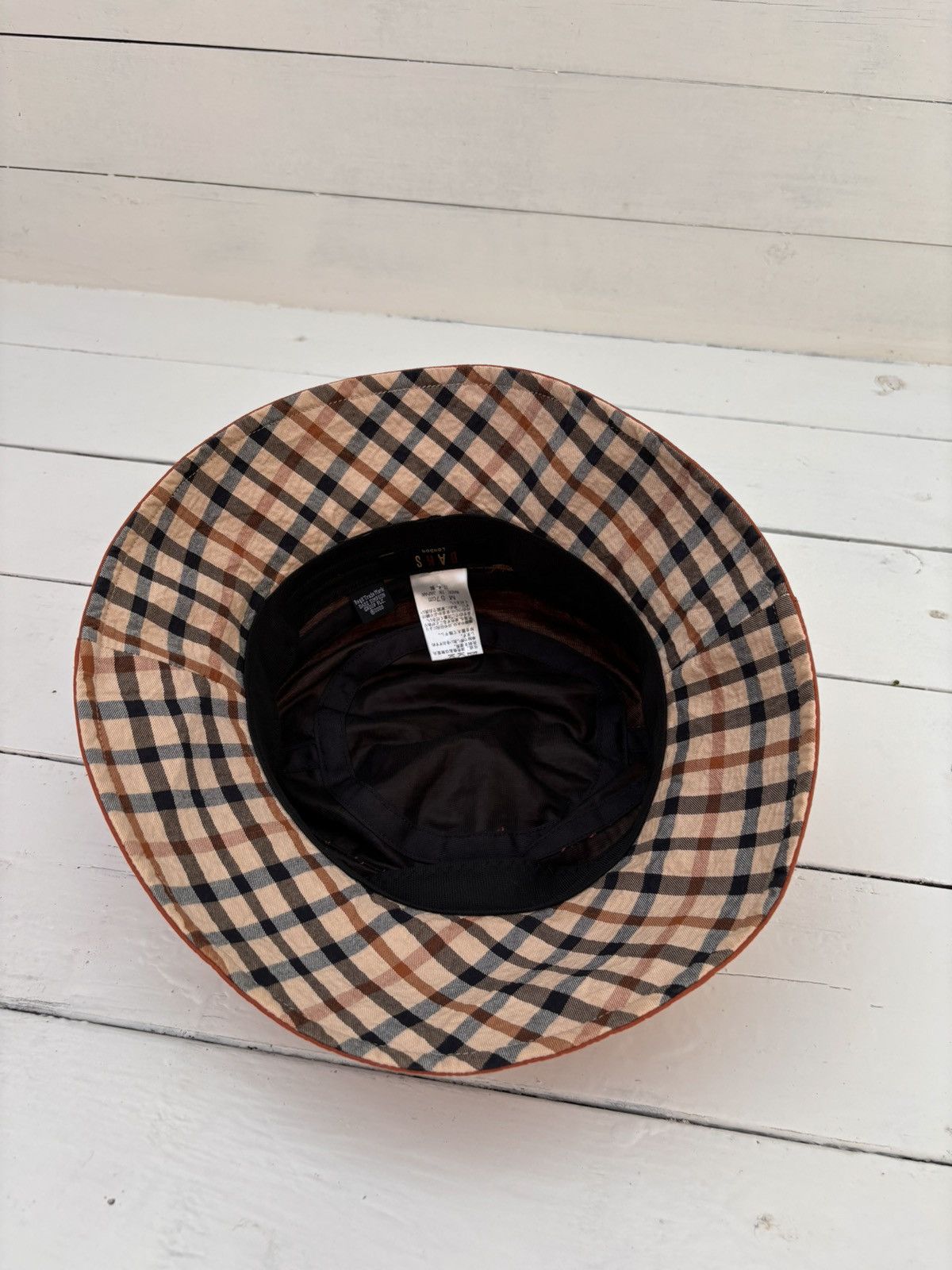 DAKS DAKS London Vintage 00s Made in Japan Brick Nylon Bucket Hat Size ONE SIZE - 5 Thumbnail