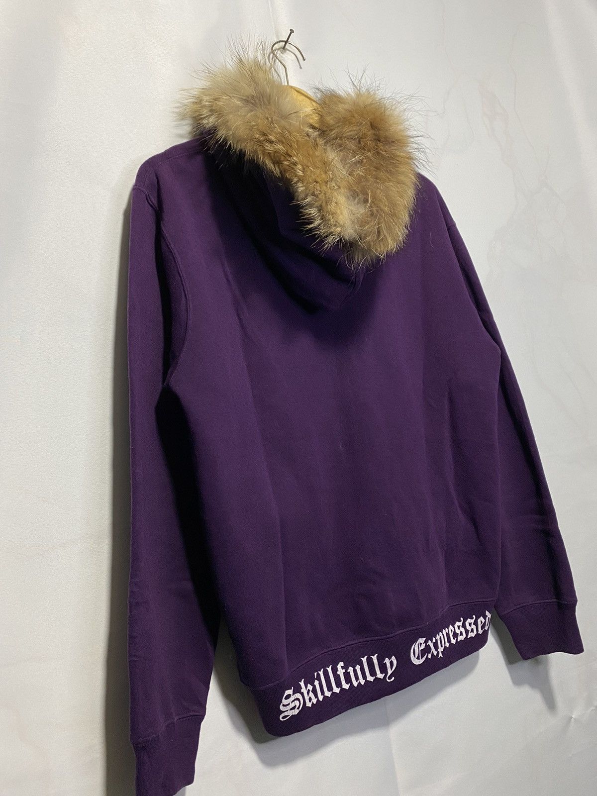 Japanese Brand Vintage Bay leaf skull cross punk sweatshirt fur hoodie Size US L / EU 52-54 / 3 - 8 Thumbnail
