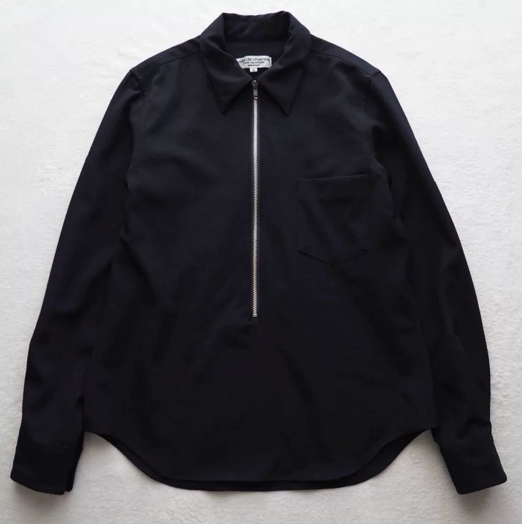 Comme des Garcons COMME des GARCONS Half-Zip Wool Shirt Size US S / EU 44-46 / 1 - 1 Thumbnail