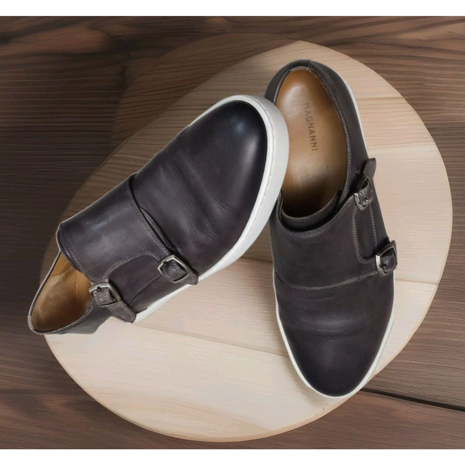 Magnanni Magnanni Latham Men's Brown Leather Shoes Size 9.5 Size US 9.5 / EU 42-43 - 7 Thumbnail
