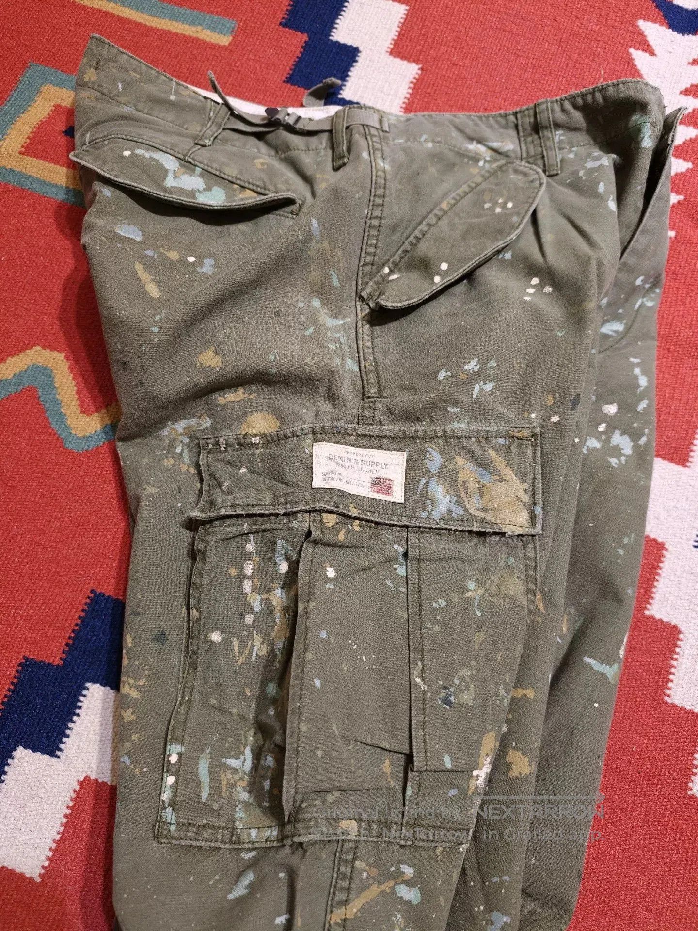 RRL Ralph Lauren Ralph Lauren RRL Splatter Cargo Pants. Size US 36 / EU 52 - 5 Thumbnail