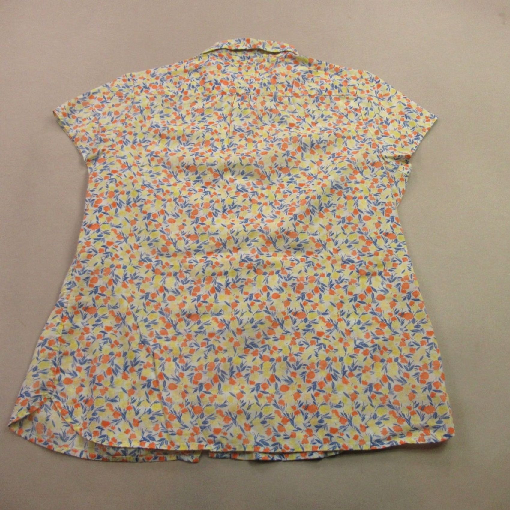 Vintage LL Bean Shirt Womens Medium Short Sleeve Lightweight Top Button Front Floral Size M / US 6-8 / IT 42-44 - 5 Thumbnail