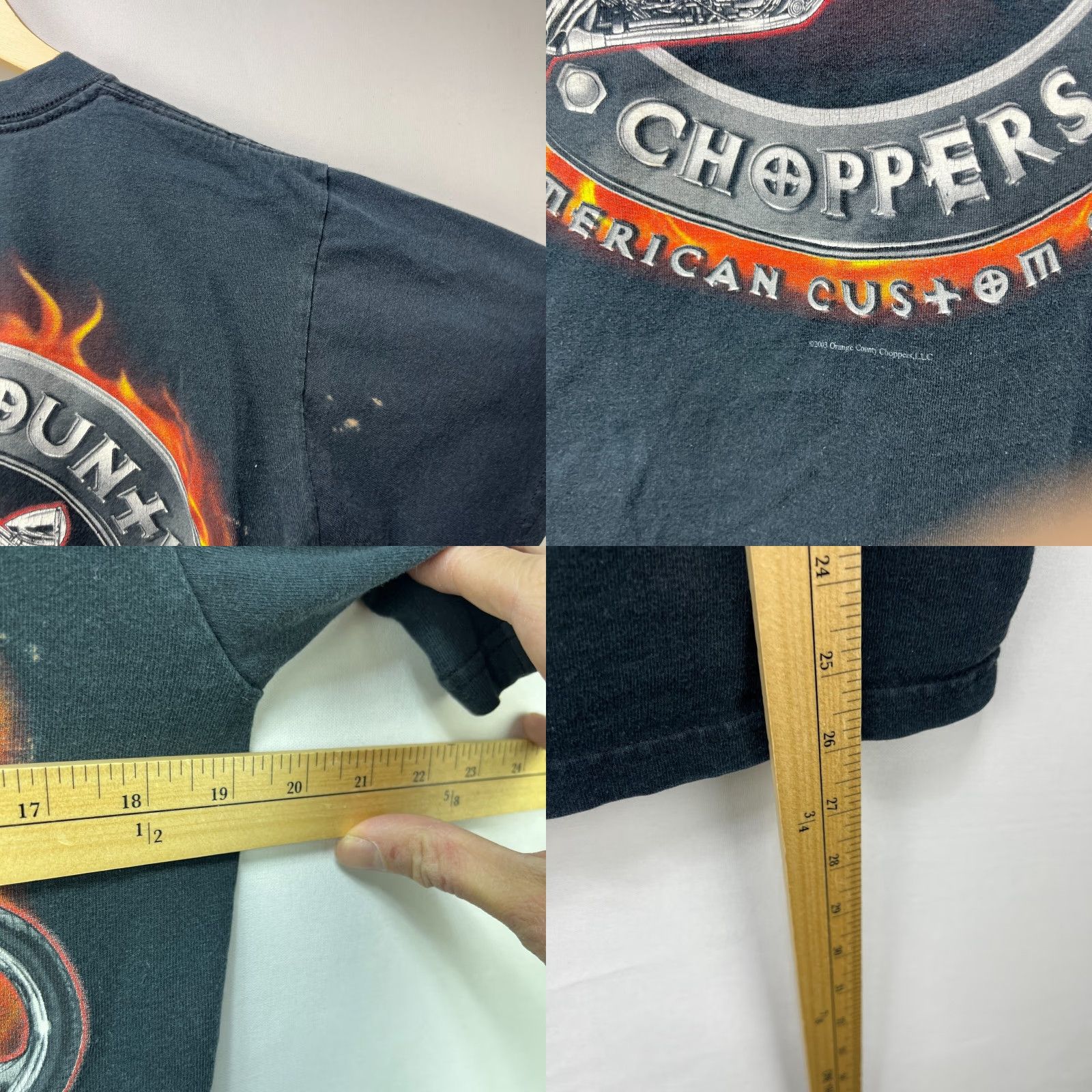 Vintage VINTAGE Orange County Choppers Flames Biker T-shirt M Medium Black Mens T-Shirt Size US M / EU 48-50 / 2 - 9 Thumbnail