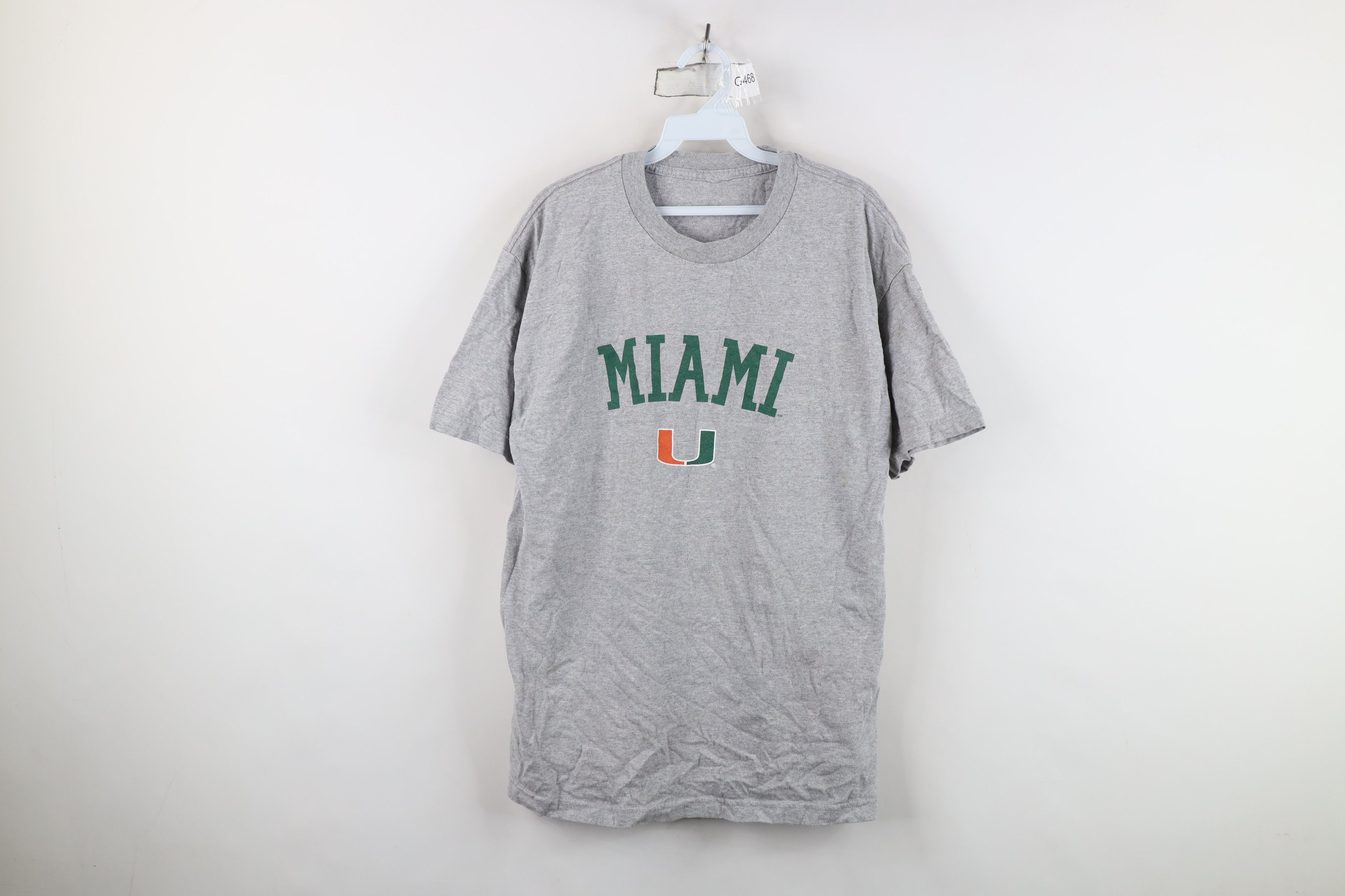 Vintage Vintage University of Miami Hurricanes T-Shirt Heather Gray Size US L / EU 52-54 / 3 - 1 Thumbnail