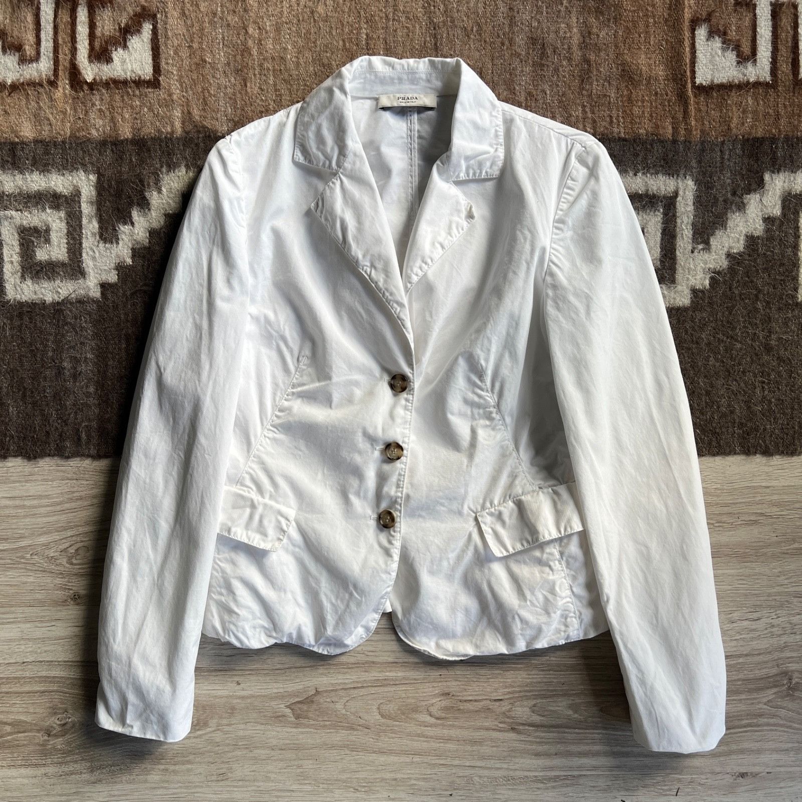 Prada Prada Cotton Blazer Jacket 9506AC Size M / US 6-8 / IT 42-44 - 1 Thumbnail