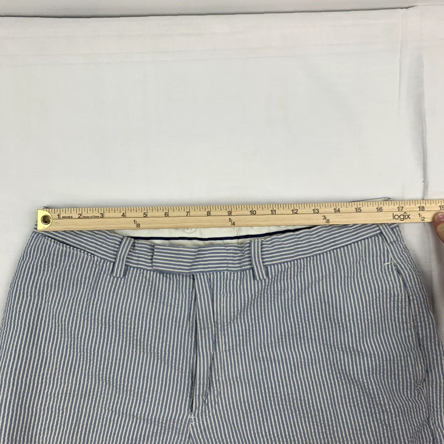 Polo Ralph Lauren VINTAGE Polo Ralph Lauren Pants Adult 36 Blue White Stripes Straight Leg 90s Y2K Mens Size US M / EU 48-50 / 2 - 6 Thumbnail