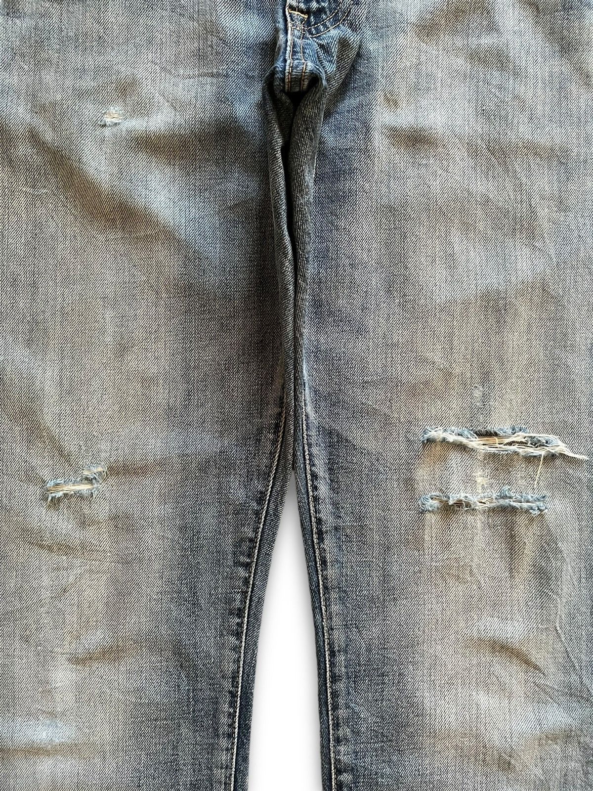 Japanese Brand × Uniqlo Vintage Uniqlo Selvedge Ripped Distressed Loose Jeans 33x31 Size US 33 - 6 Thumbnail