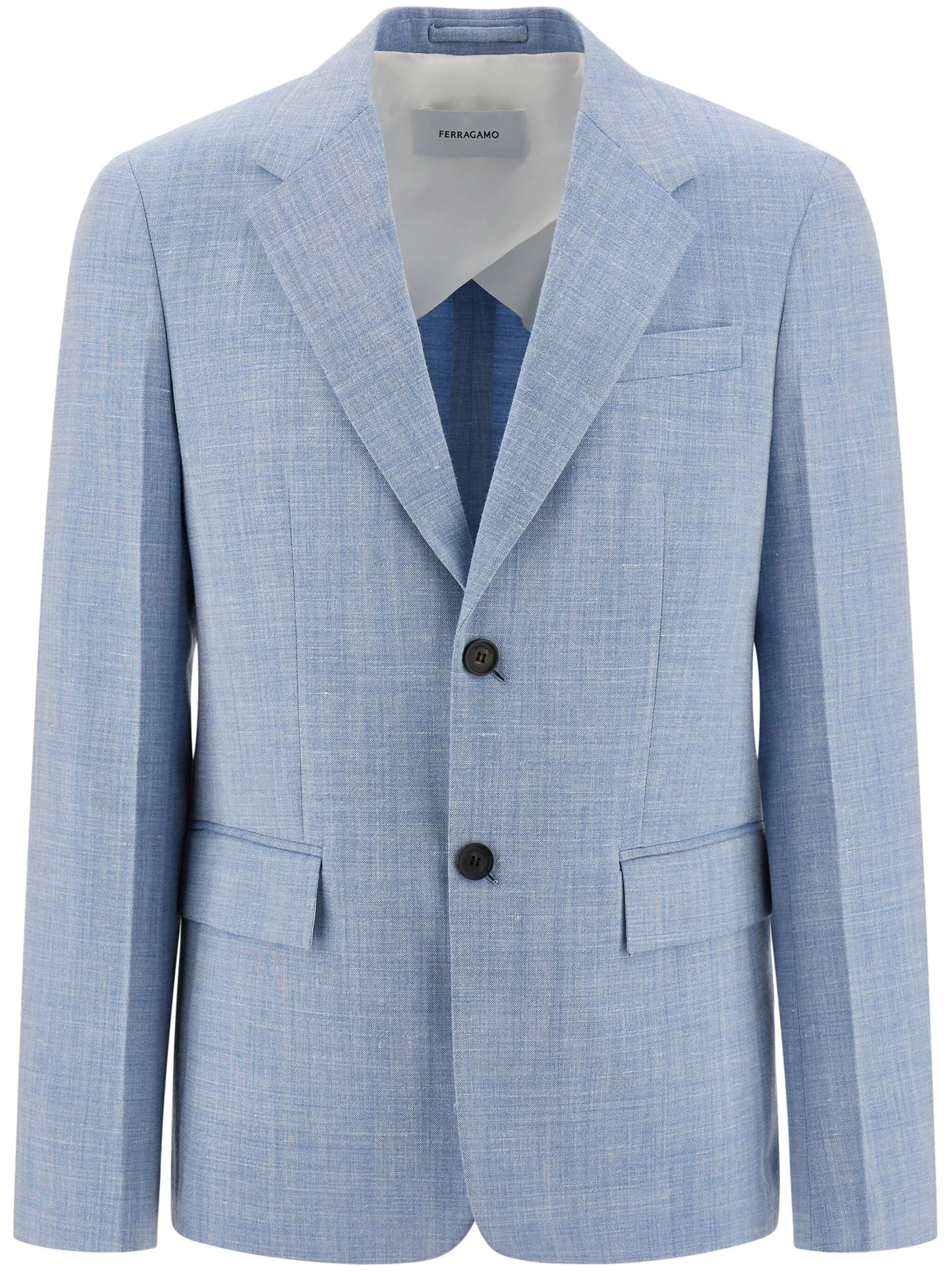 Salvatore Ferragamo o1s1rm0226 Single-breasted Blazer in Blue Size US S / EU 44-46 / 1 - 1 Thumbnail