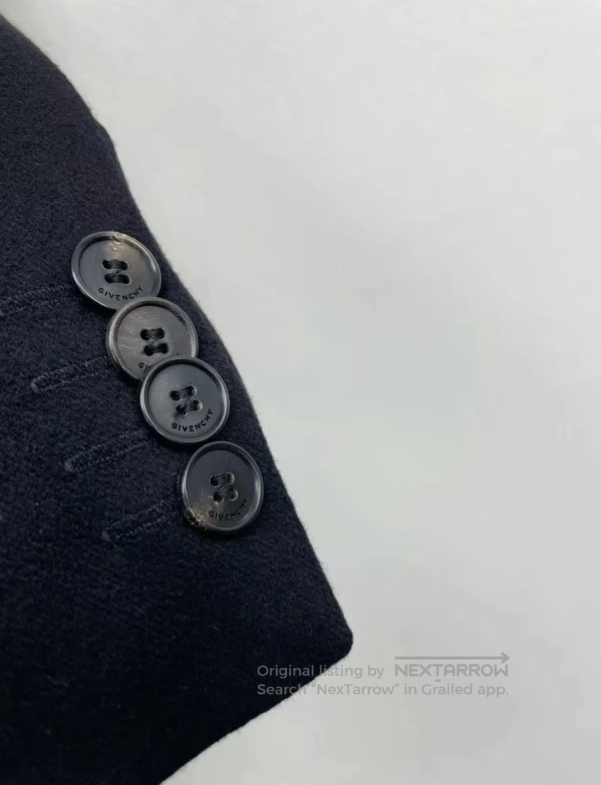 Givenchy Black Long Coat with Studded Collar Size S. Size US S / EU 44-46 / 1 - 5 Thumbnail