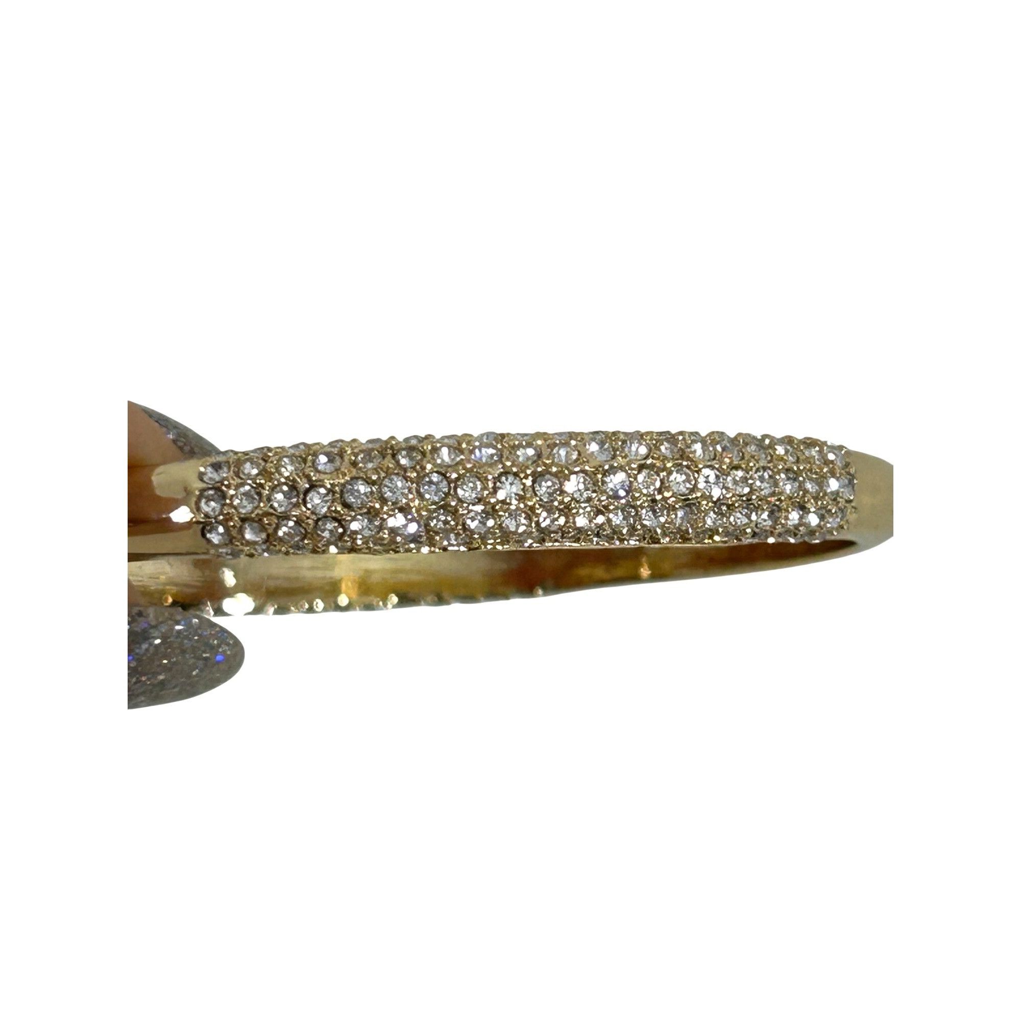 Other Women’s Fashion Bracelet Shiny Yellow Gold Tone Pave Faux Di Size ONE SIZE - 1 Thumbnail