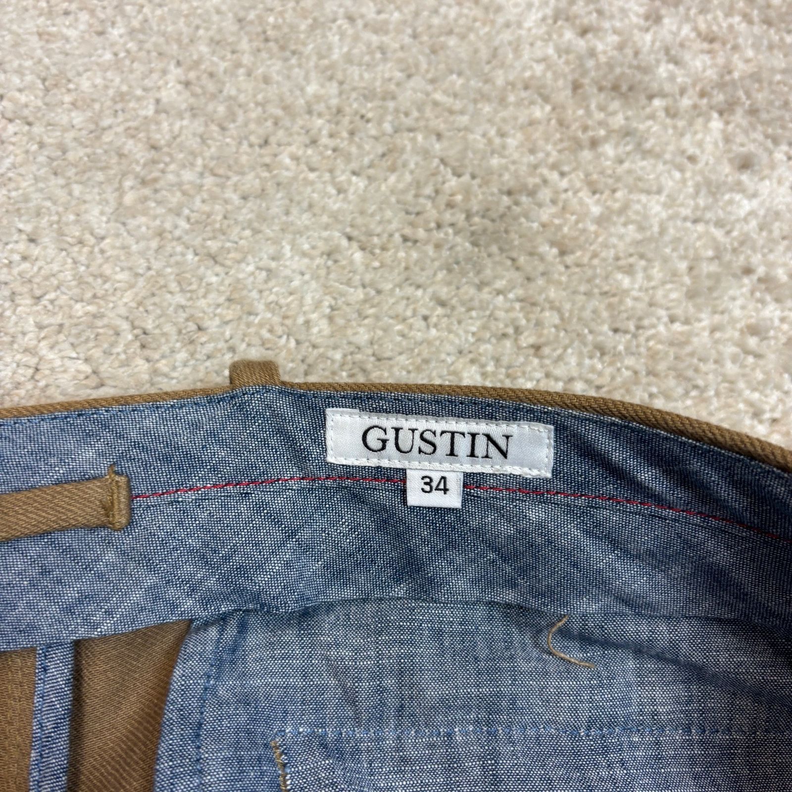 Gustin Gustin California Slim Washed Brown Pants Men's 34x34 Size US 34 / EU 50 - 5 Thumbnail