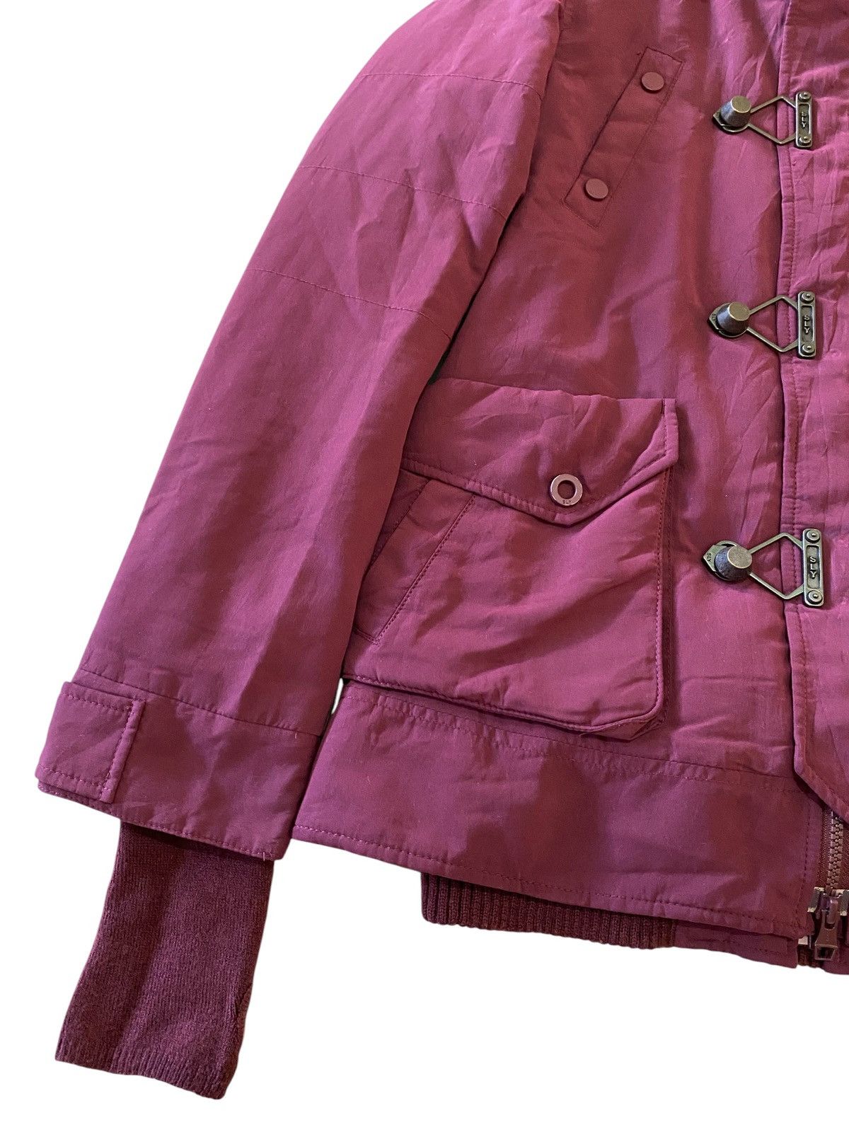 SLY Sly Burgundy Fur Hood Parka Jacket Winter Coat Toggle Button Size US S / EU 44-46 / 1 - 5 Thumbnail