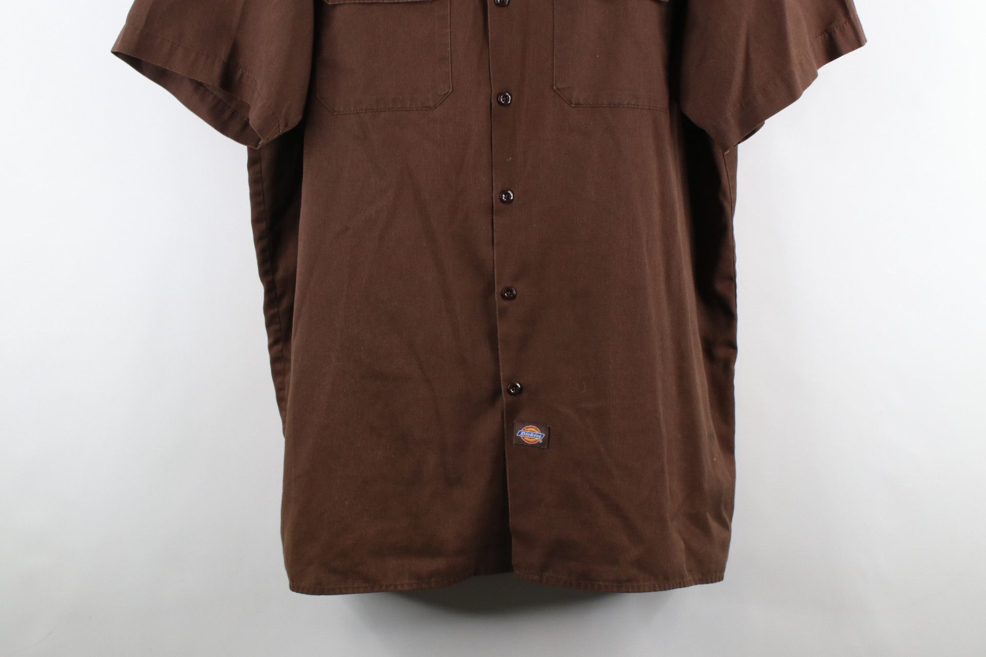 Dickies × Vintage Vintage Dickies Out Short Sleeve Work Mechanic Shirt Brown Size ONE SIZE - 3 Thumbnail