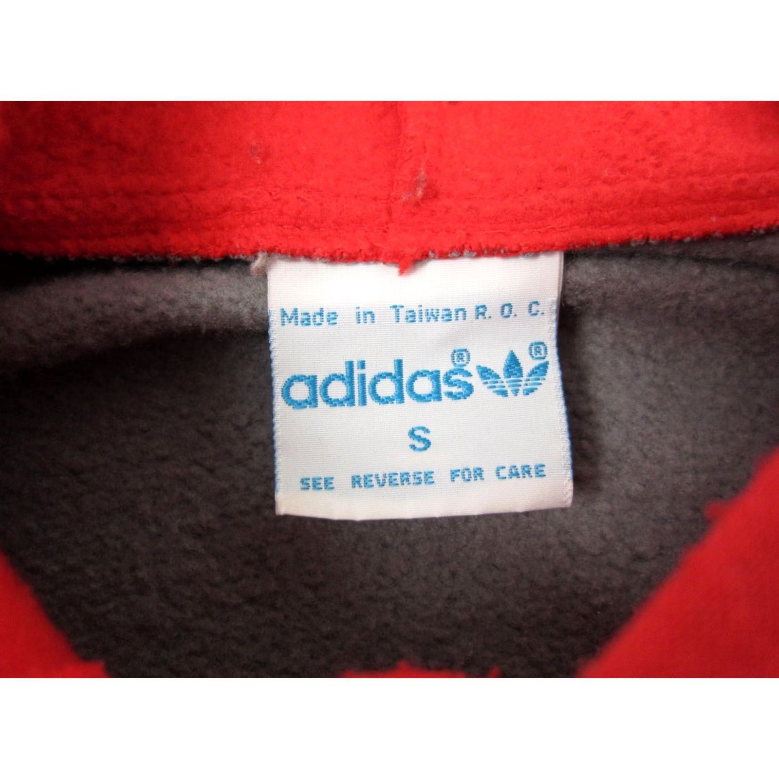 Adidas VINTAGE Adidas Hoodie Adult Small Gray Red White Sweatshirt Mens 80s 1/4 Zip Size US S / EU 44-46 / 1 - 4 Thumbnail