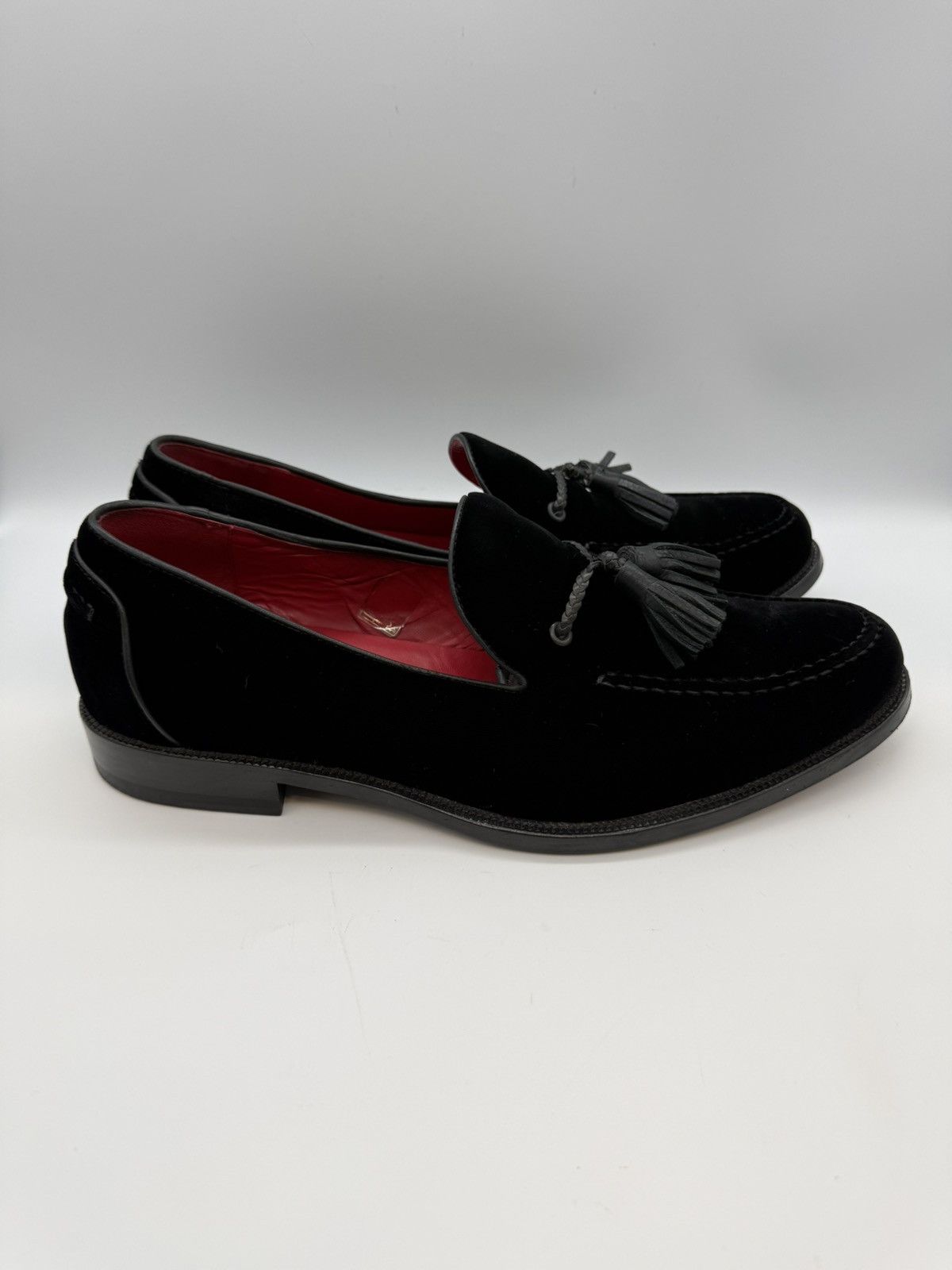 Harrys Of London Harrys of London "Shelley" Black Velvet Tassel Loafers US 11 Size US 11 / EU 44 - 4 Thumbnail