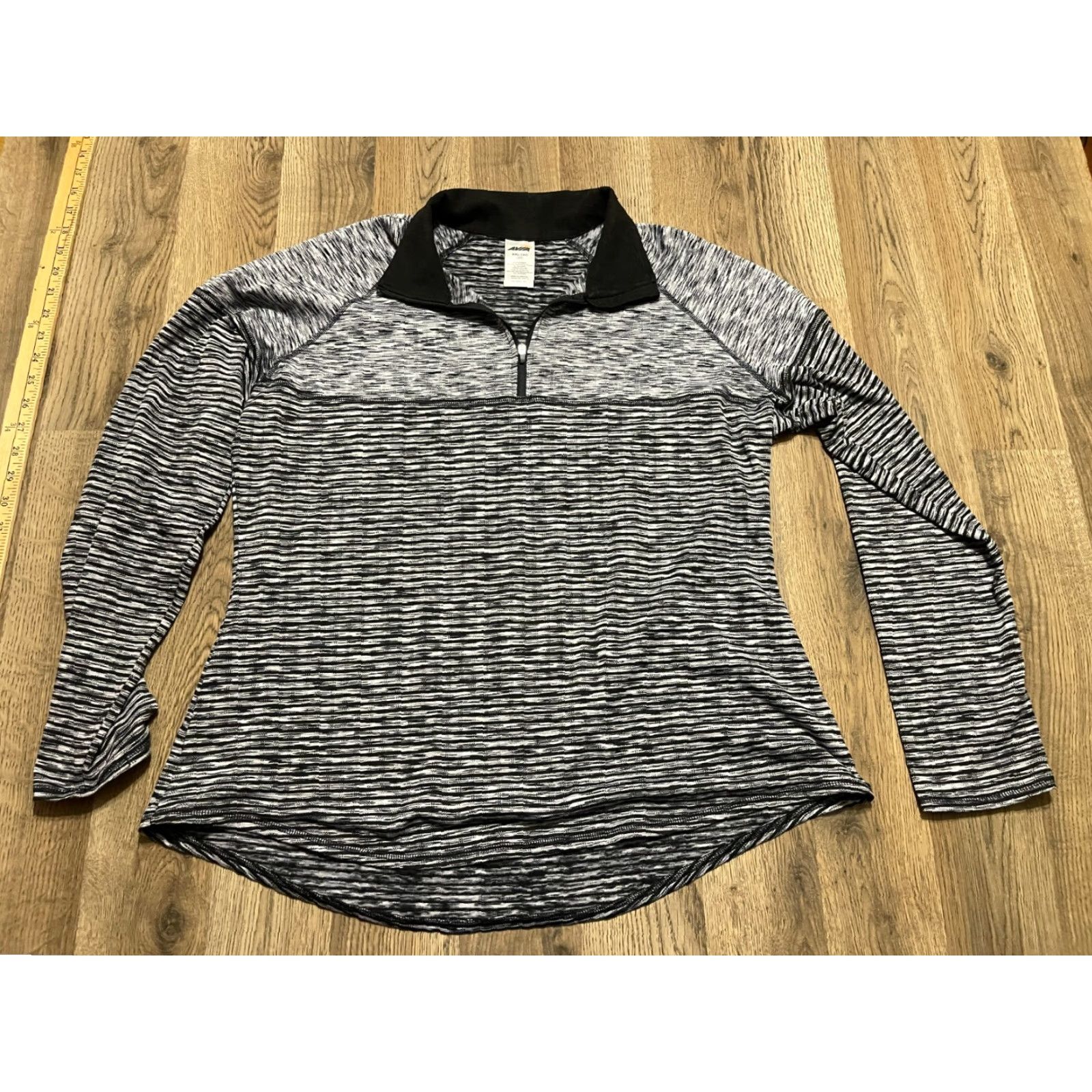 Avia Avia Shirt Women's 2XL Gray Black 1/4 Zip Long Sleeve Colared Size XXL / US 16-18 / IT 52-54 - 2 Thumbnail