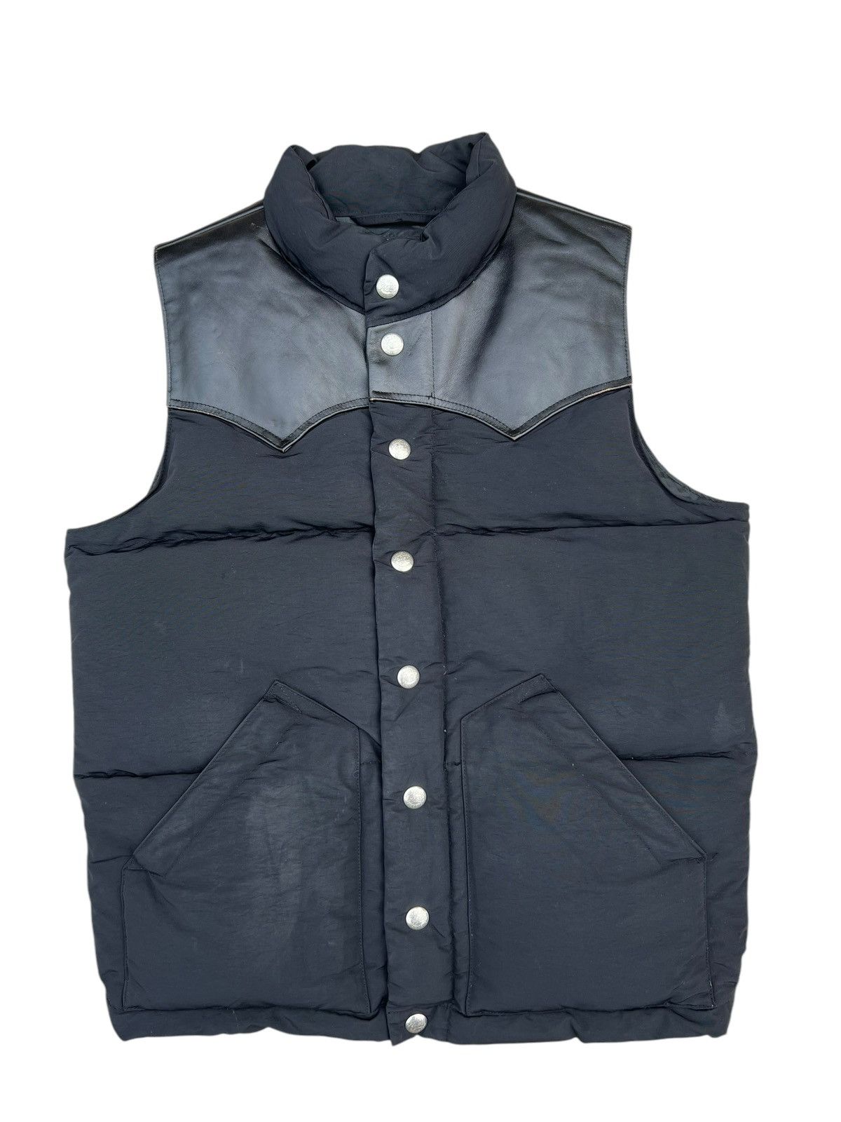 Engineered Garments × Needles × Nepenthes Cootie Productions Japan Down Puffer Western Leather Vest Size US M / EU 48-50 / 2 - 3 Thumbnail