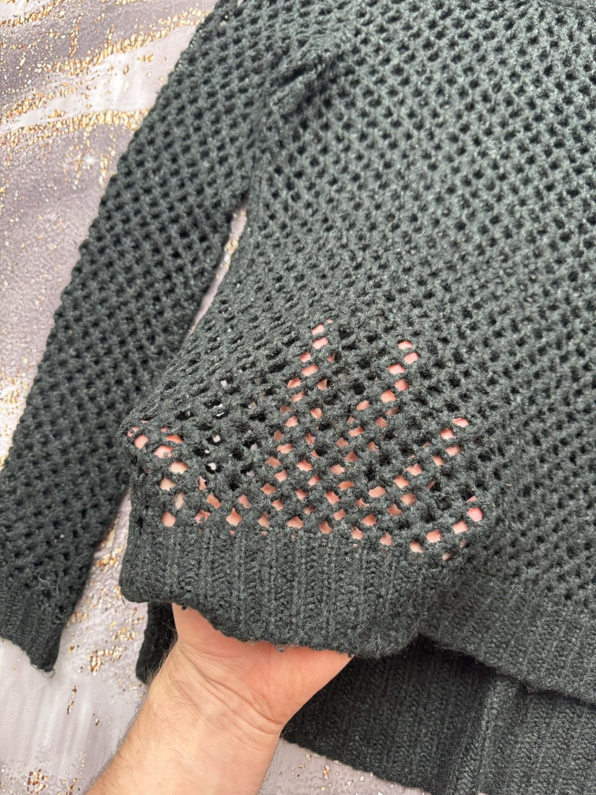 Japanese Brand Vintage Mesh Wool Sweater Size S / US 4 / IT 40 - 4 Thumbnail
