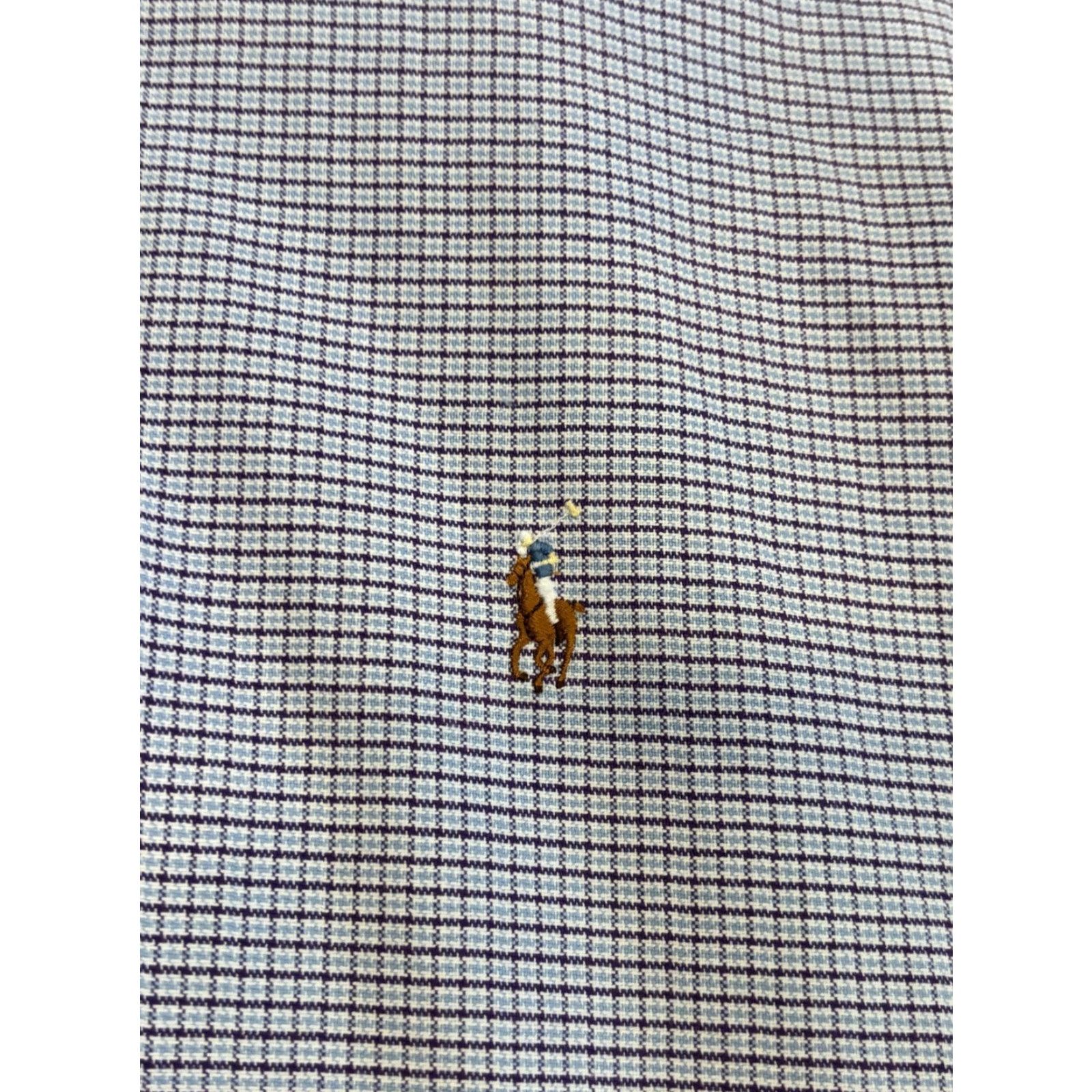 Polo Ralph Lauren VINTAGE Polo Ralph Lauren Yarmouth Oxford Shirt Mens 16.5 Blue Plaid Flesh Pony Size US XL / EU 56 / 4 - 2 Thumbnail