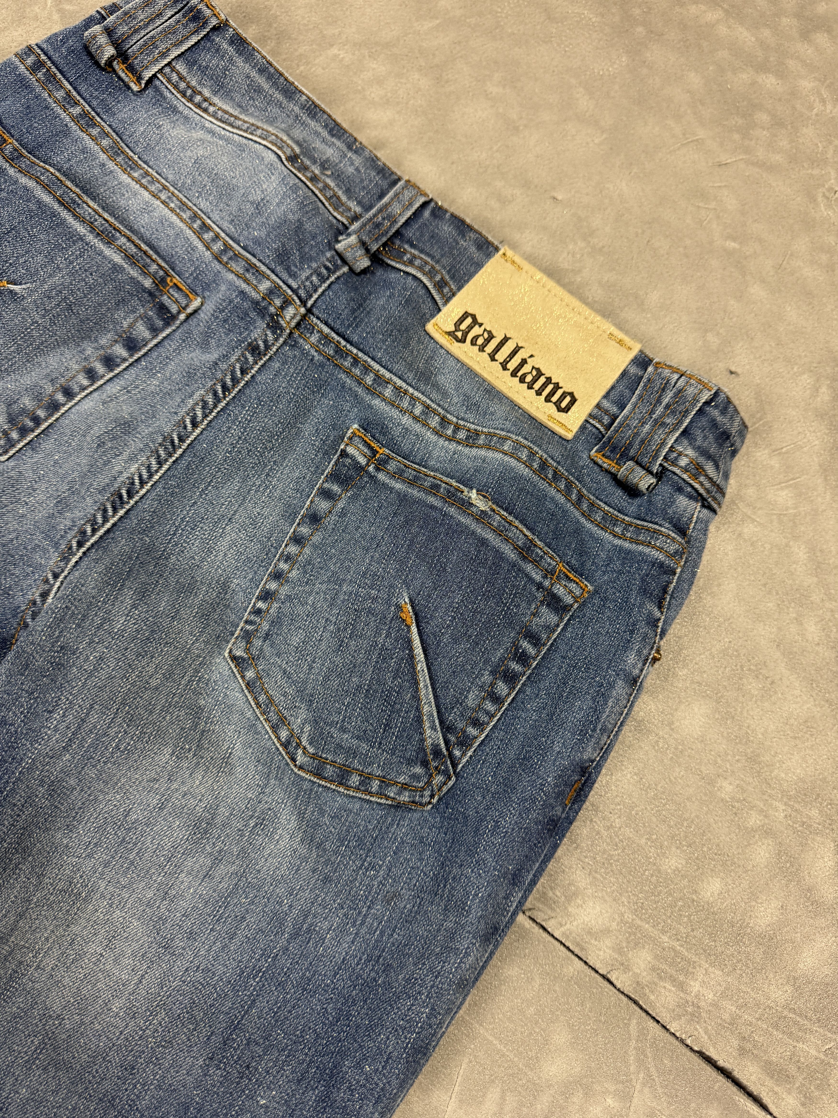 John Galliano × Vintage John Galliano denim jeans streetwear retro glitter y2k Size 28" / US 6 / IT 42 - 11 Thumbnail
