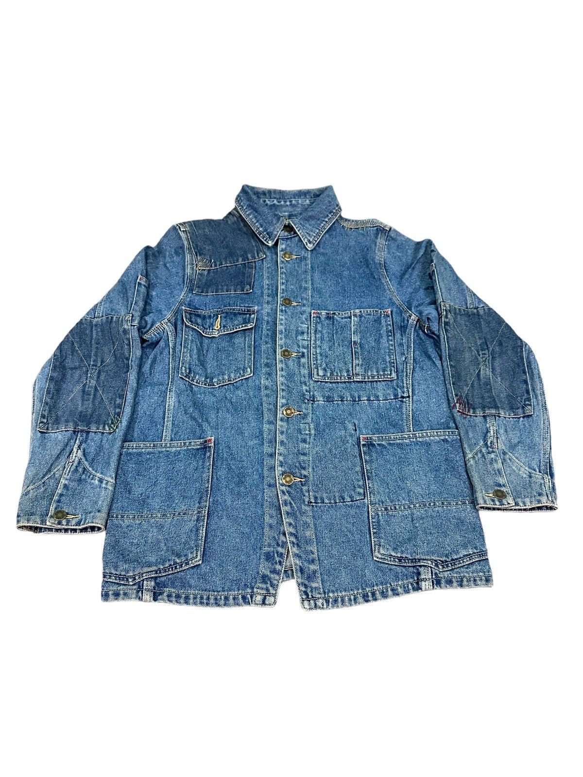 Vintage RARE VINTAGE SINA COVA LUPO DI MARE PATCHWORK DENIM JACKET Size US S / EU 44-46 / 1 - 4 Thumbnail