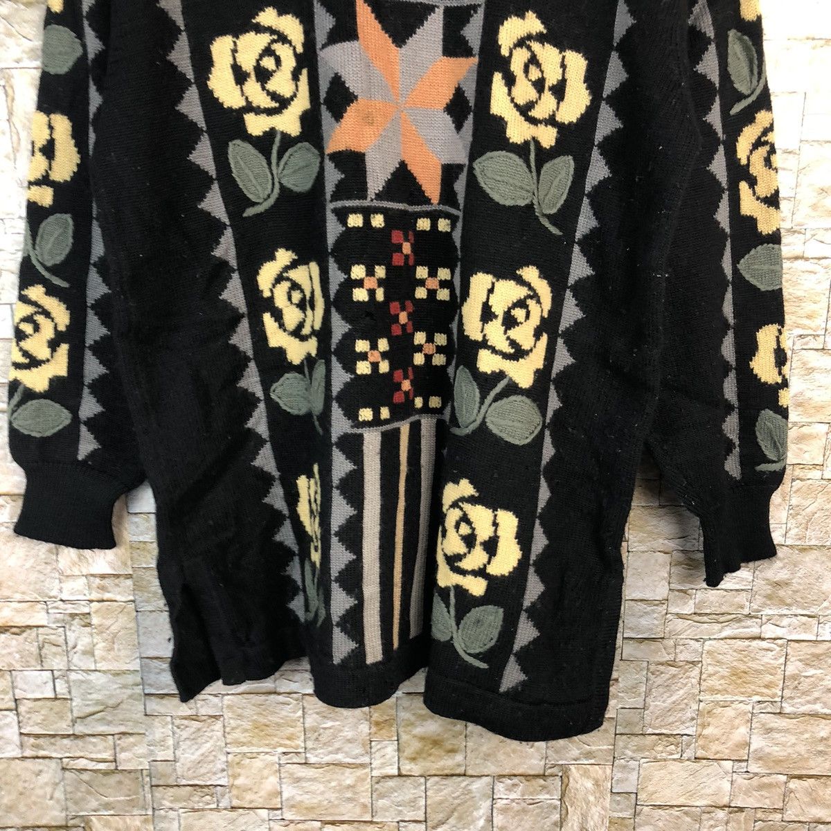 Aran Isles Knitwear × Japanese Brand My Collico Black Knitwear art vintage japan #A822 Size M / US 6-8 / IT 42-44 - 6 Thumbnail