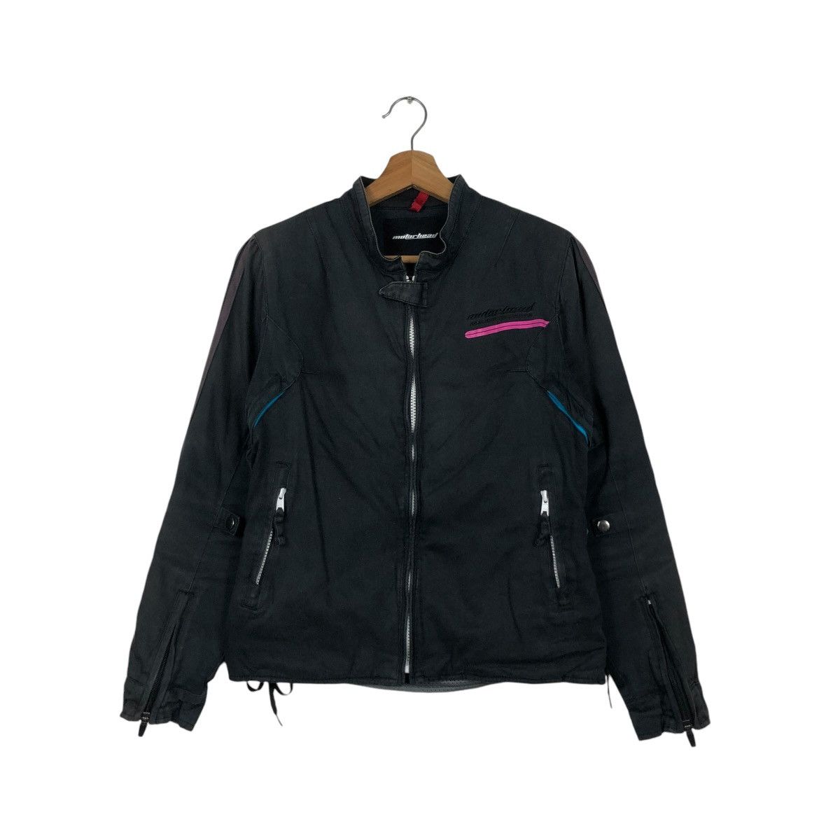 Japanese Brand 🔥VINTAGE BIKER RACING JACKET MOTOR HEAD RICH BLACK KADOYA Size US M / EU 48-50 / 2 - 3 Thumbnail