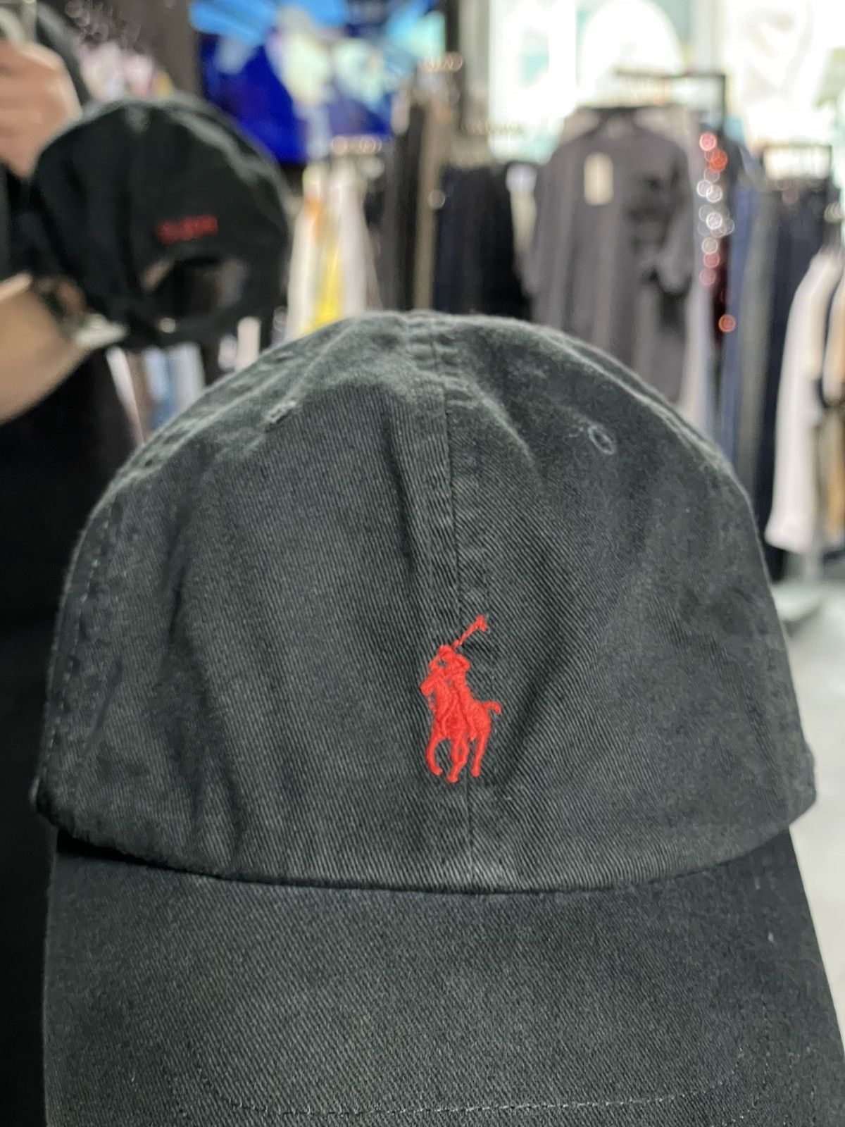 Polo Ralph Lauren Men’s Cap Polo Ralph Lauren – Black with Red Logo Size ONE SIZE - 2 Thumbnail
