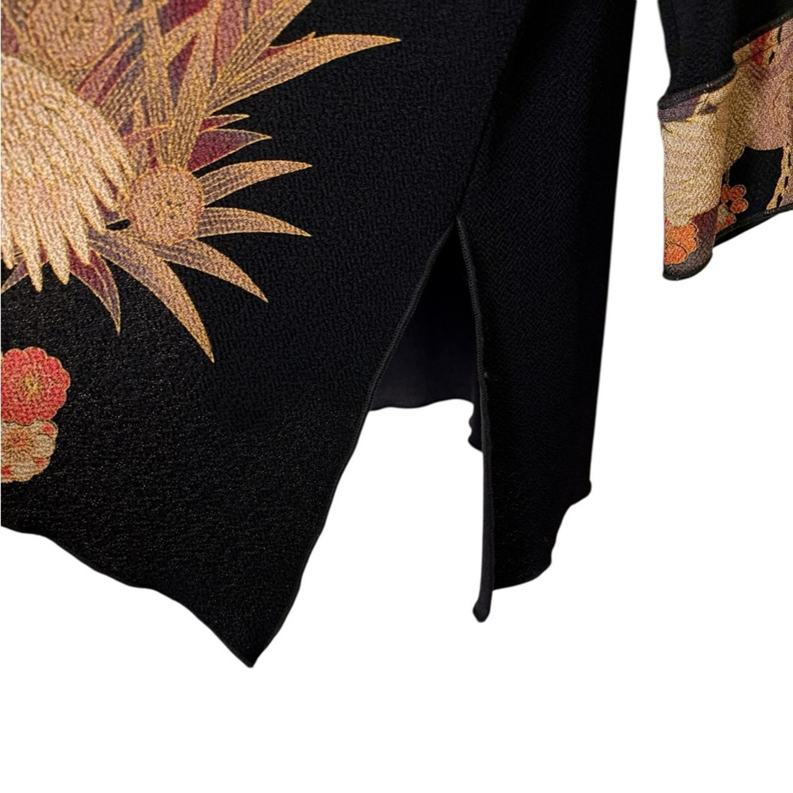 Other Moonlight Vintage Kimono Style Jacket with Crane Motif Sz S Size S / US 4 / IT 40 - 3 Thumbnail