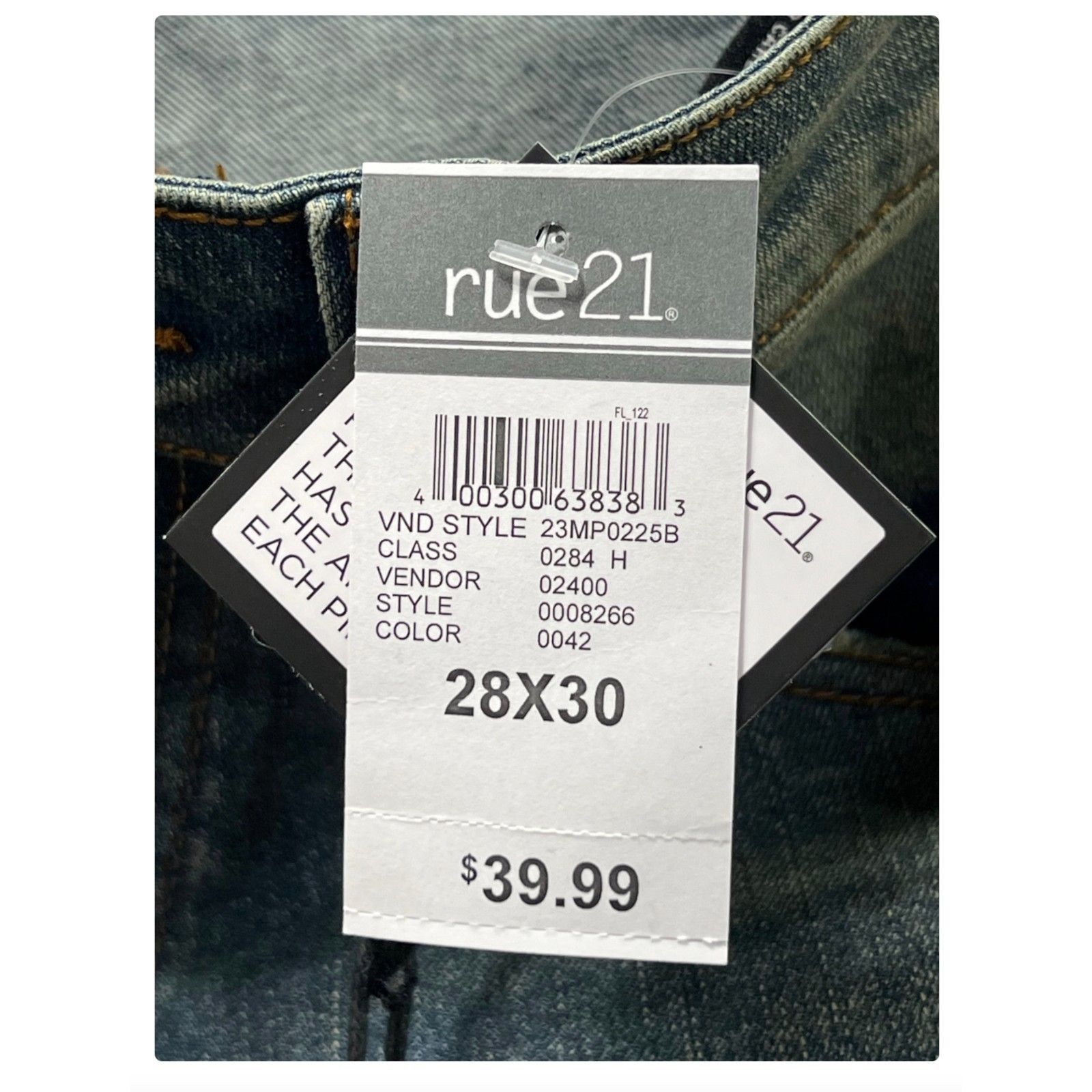 rue21 Rue 21 - Men's Supreme Flex Slim Taper Jeans Distressed - Bl Size US 28 / EU 44 - 10 Thumbnail