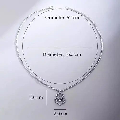 Jewelry Coconal Punk Spider Pendant Chain Necklace Size ONE SIZE - 3 Thumbnail