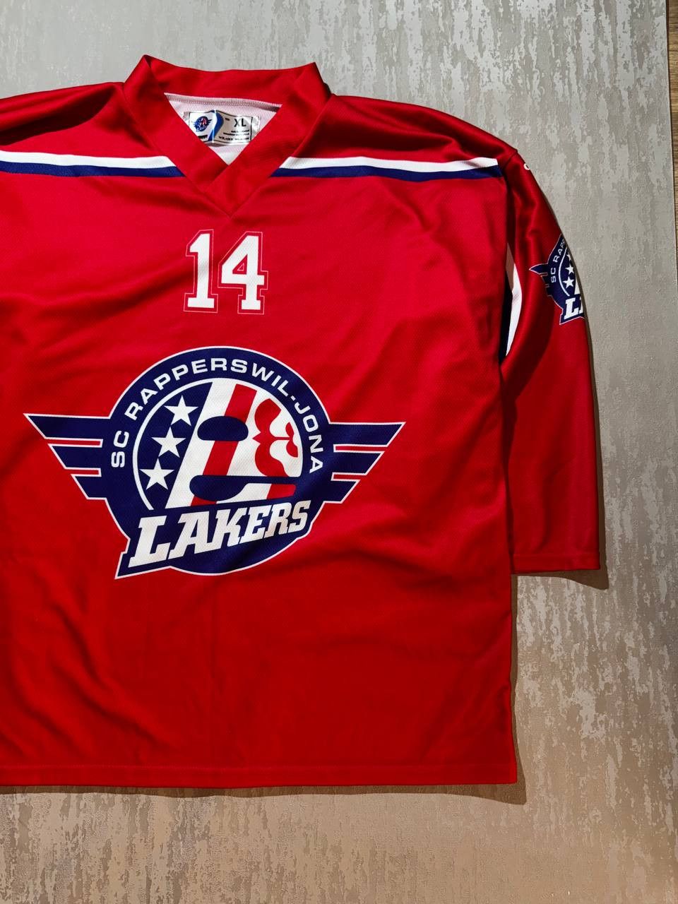NHL SIGNED Rapperswil Lakers #14 SALAMIN Heim Hockey jersey XL Size US XL / EU 56 / 4 - 3 Thumbnail