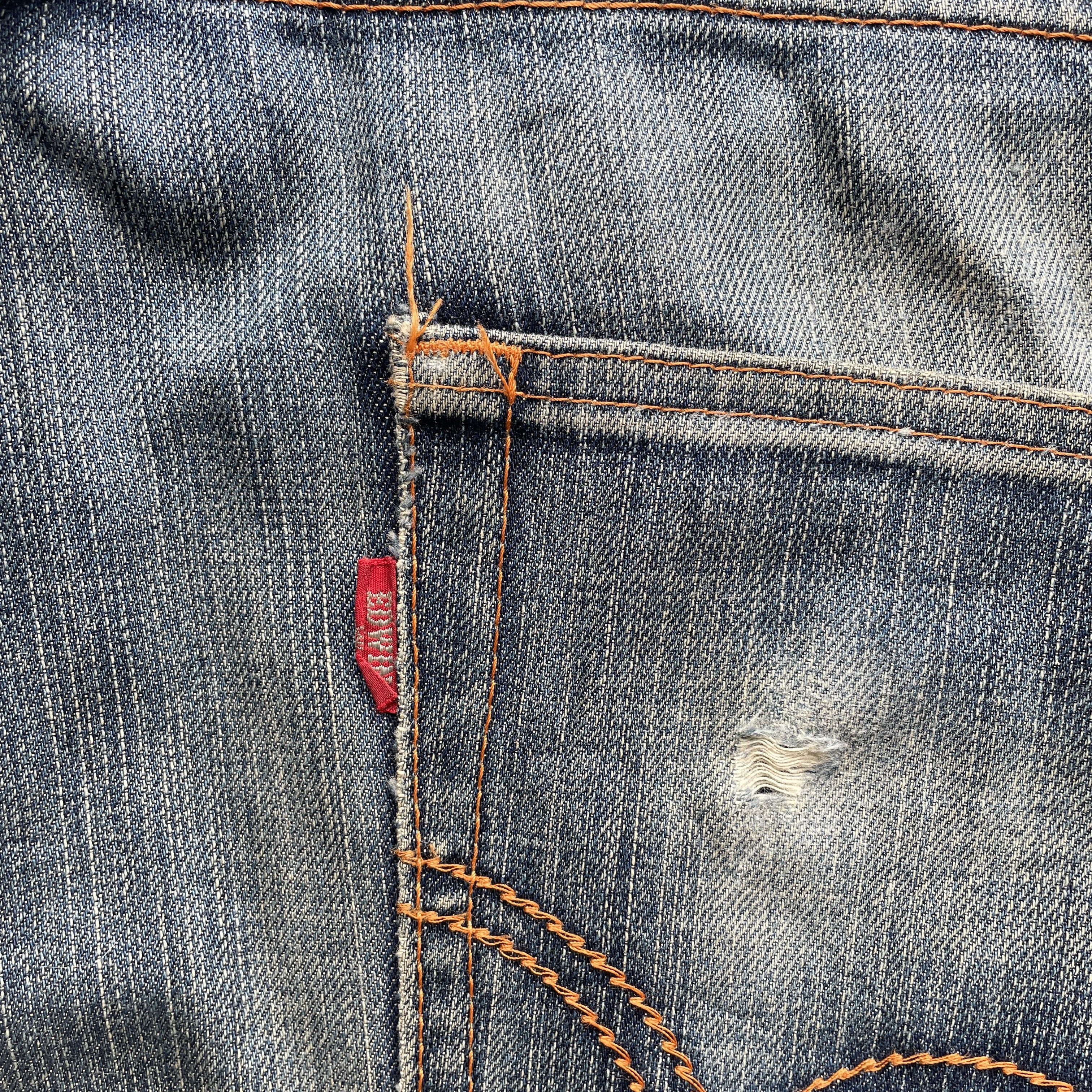 Edwin × Japanese Brand VINTAGE EDWIN JEANS FADED DENIM DISTRESSED PANTS W39x26.5 Size US 39 - 9 Thumbnail