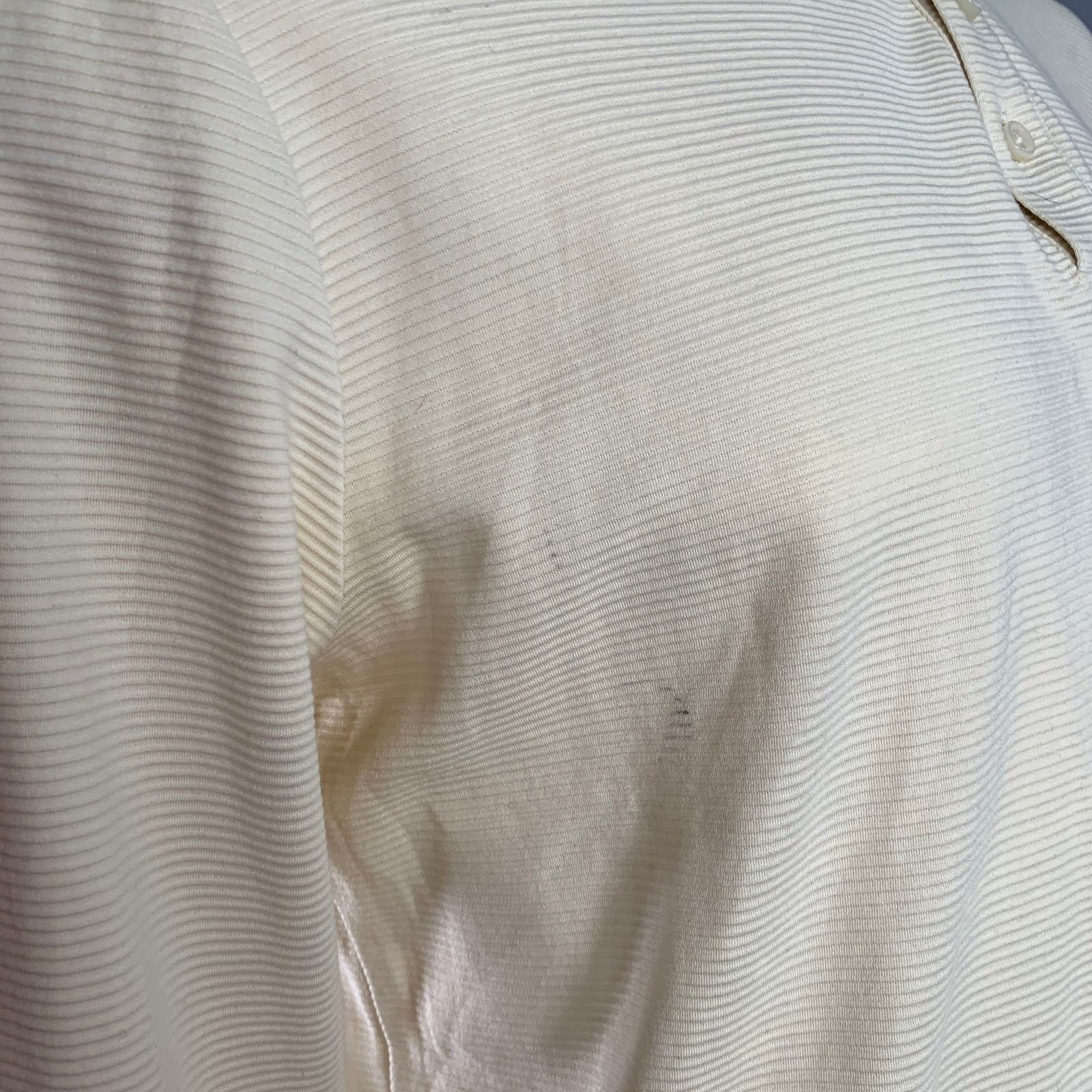 Hugo Boss HUGO BOSS Size XL Cream Ribbed Cotton Henley Pullover Size US XL / EU 56 / 4 - 5 Thumbnail