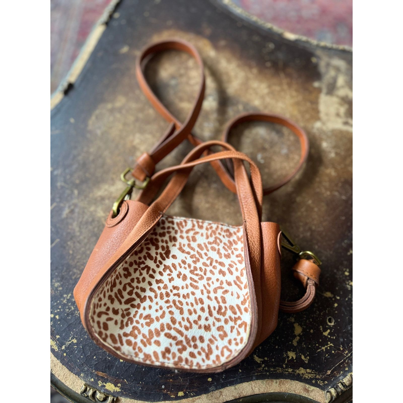 Madewell Madewell Micro Sydney Bag in Animal Spotted Calf Hair Size ONE SIZE - 7 Thumbnail