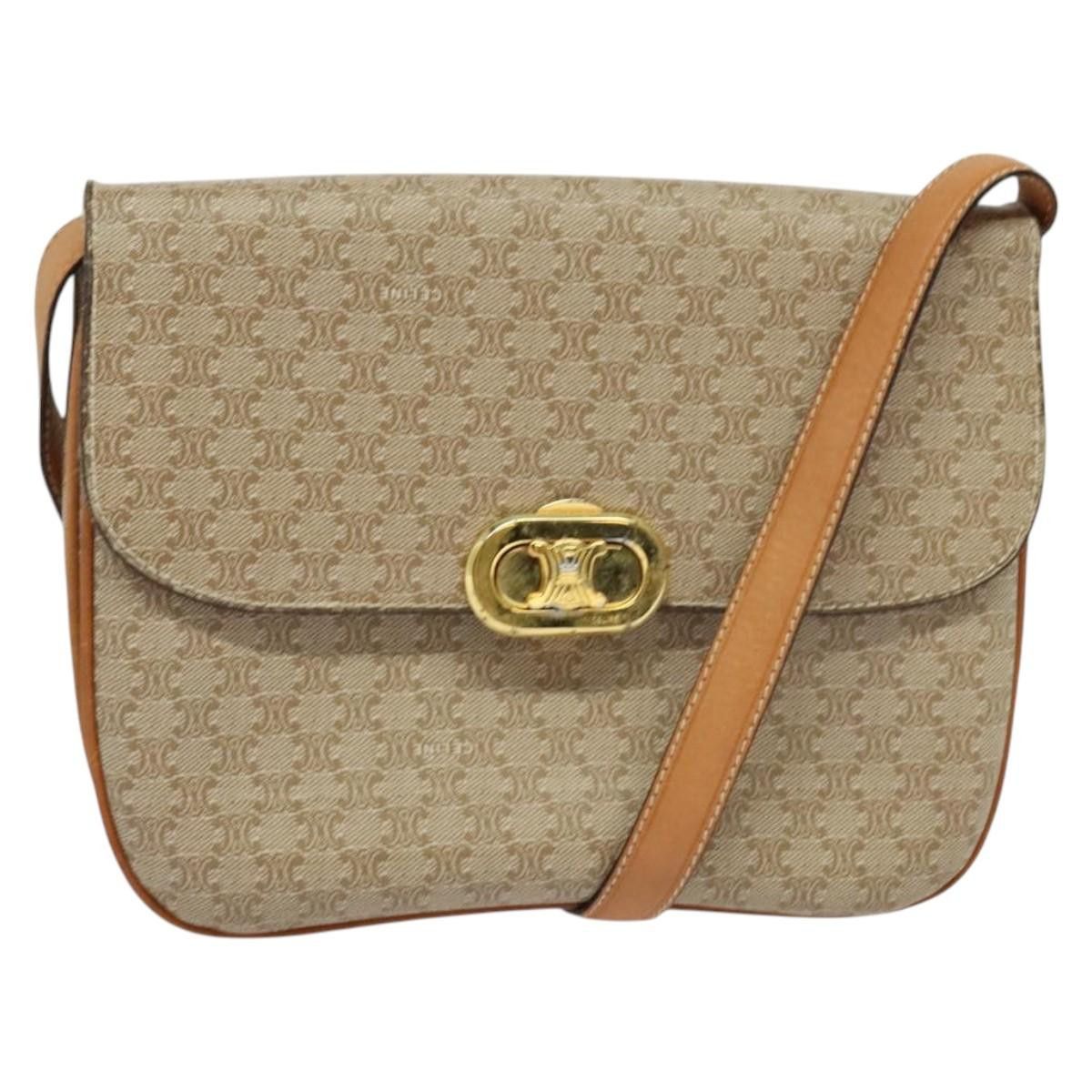 Celine CELINE Macadam Canvas Shoulder Bag Pvc Beige Gold Size ONE SIZE - 1 Thumbnail