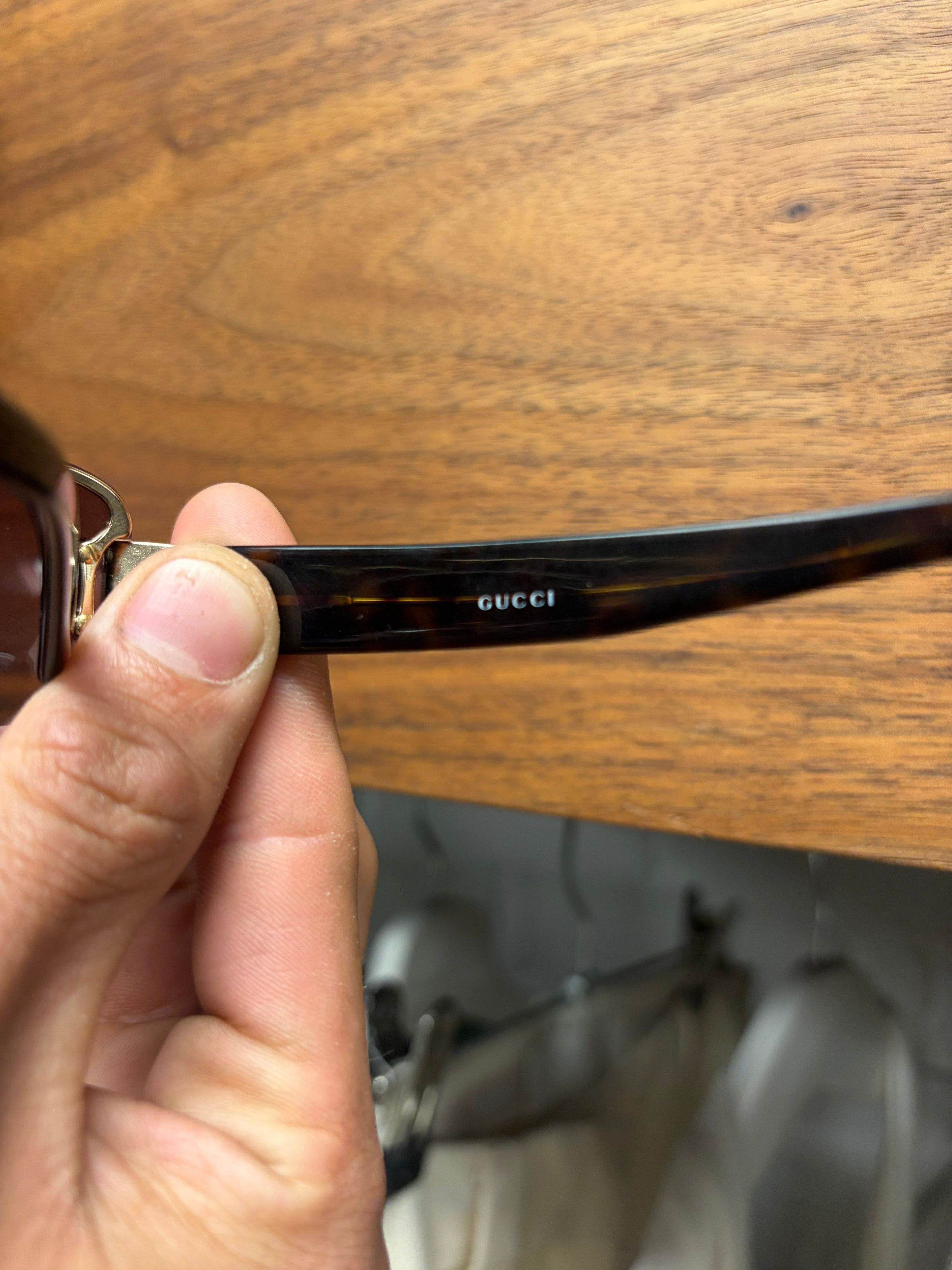 Gucci Gucci ‘Guccisima’ Purple Tinted Rimless Sunglasses Size ONE SIZE - 4 Thumbnail