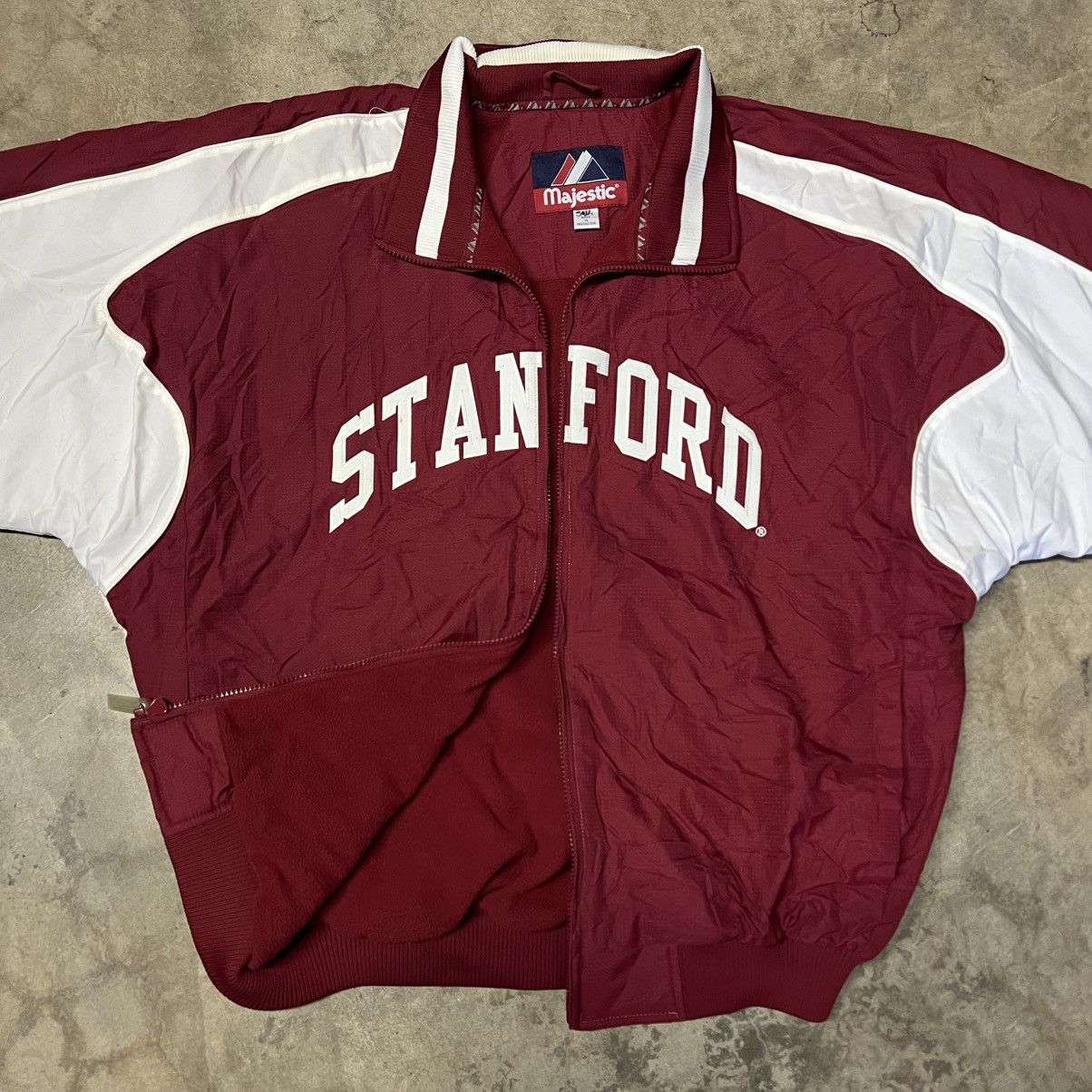 Majestic × Vintage Vintage 2000’s Stanford University Majestic Athletic Jacket Size US XL / EU 56 / 4 - 3 Thumbnail