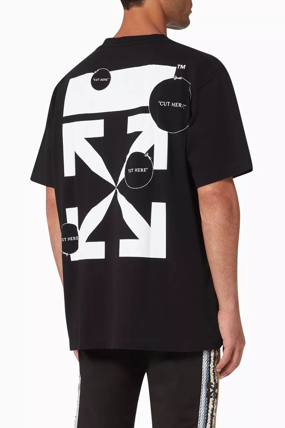 Off-White Black Cut Here Arrows Oversized T-Shirt Size US M / EU 48-50 / 2 - 2 Thumbnail
