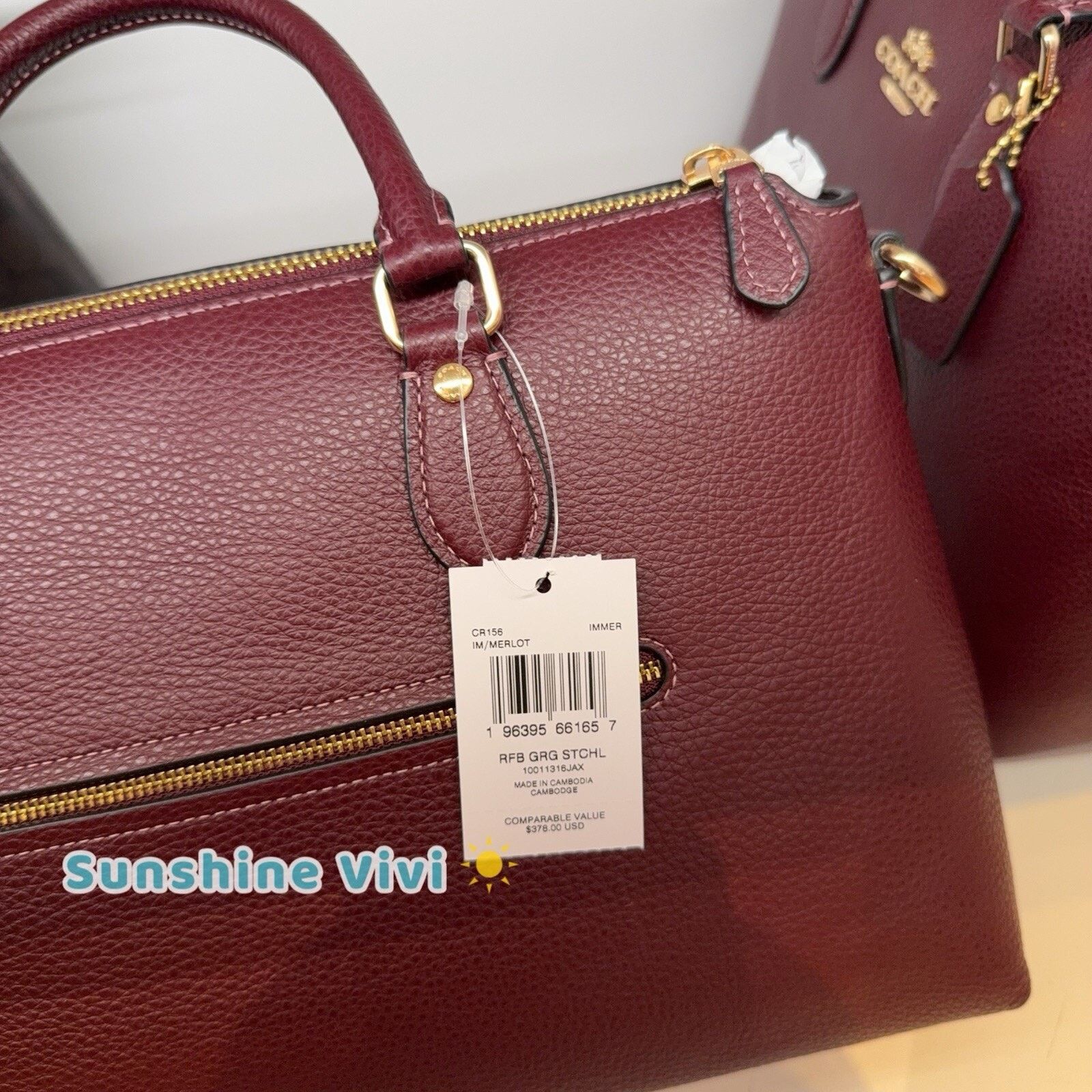 Coach NWT COACH Georgia Satchel Signature Canvas CR156 Gold/Merlot Size ONE SIZE - 5 Thumbnail