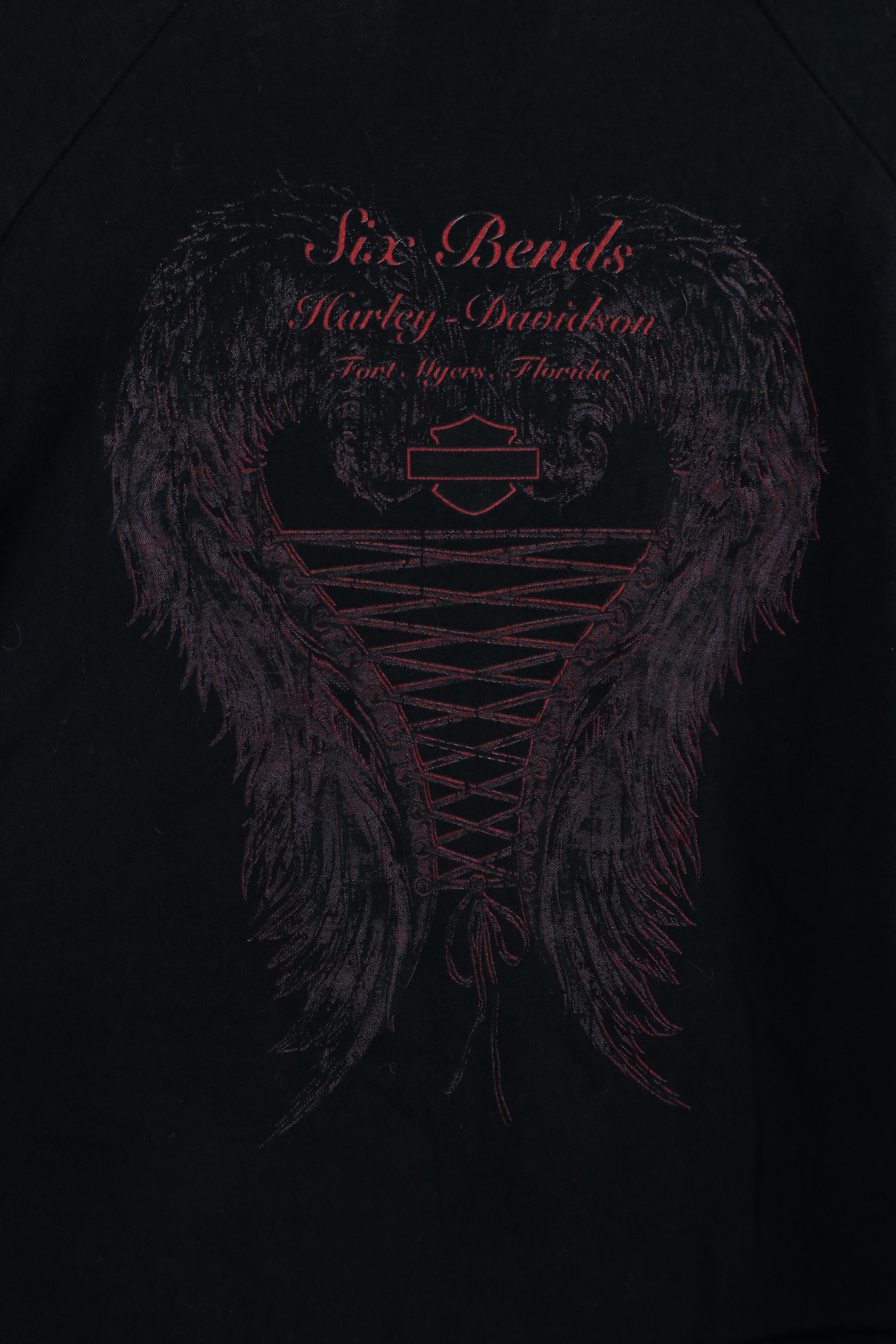 Harley Davidson × Vintage Vintage Y2K Harley Davidson Angel Wings Raglan T-Shirt USA Size XXL / US 16-18 / IT 52-54 - 10 Thumbnail