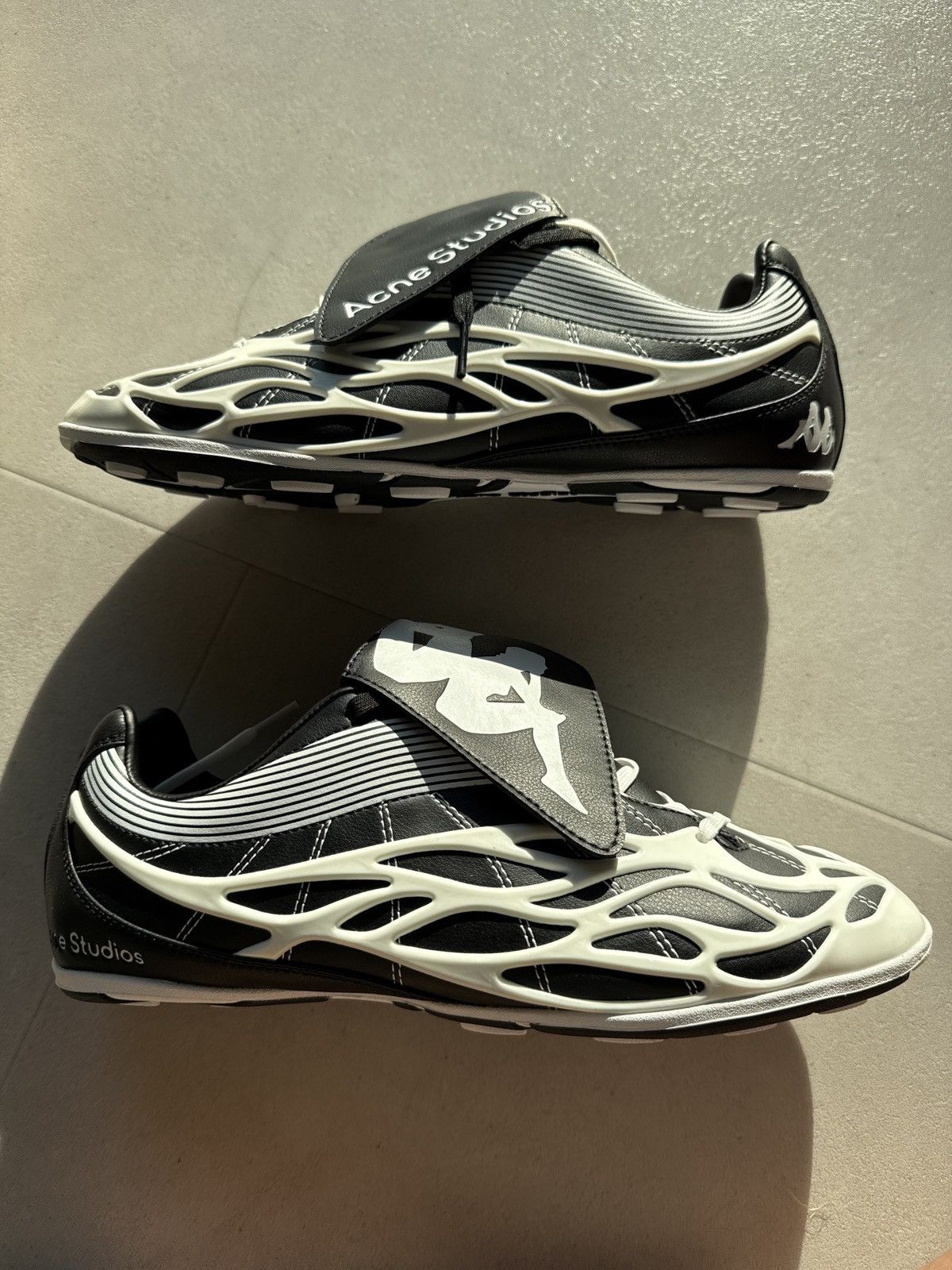 Acne Studios Acne Studios x Kappa SP-UX Lace Up black white low sneakers Size US 10 / EU 43 - 2 Thumbnail